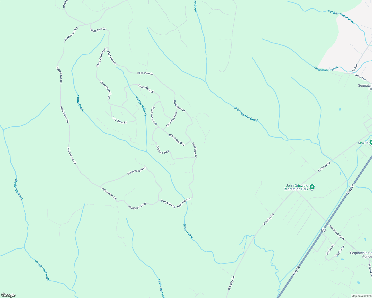 map of restaurants, bars, coffee shops, grocery stores, and more near 79 Wandering Way in Dunlap