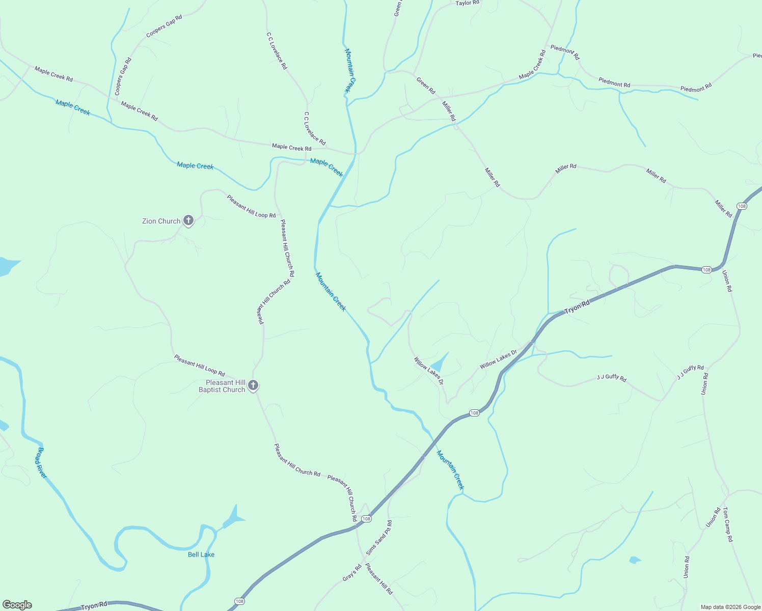 map of restaurants, bars, coffee shops, grocery stores, and more near 776 Willow Lakes Drive in Rutherfordton