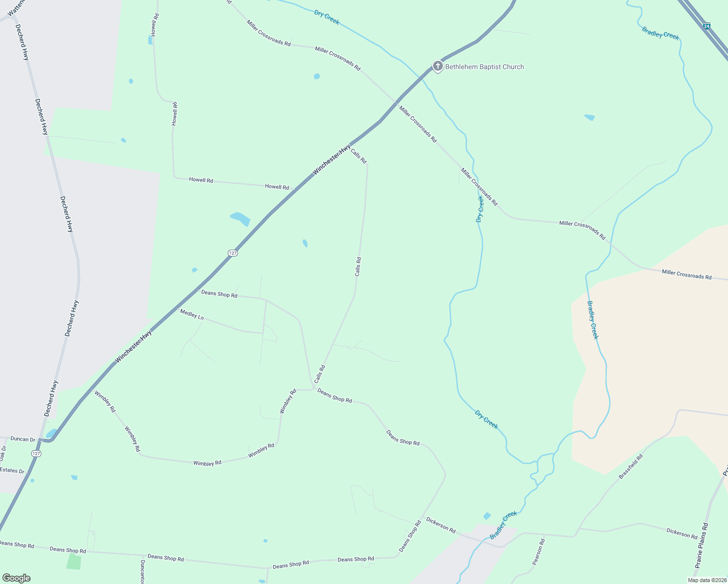 map of restaurants, bars, coffee shops, grocery stores, and more near 771 Calls Road in Estill Springs
