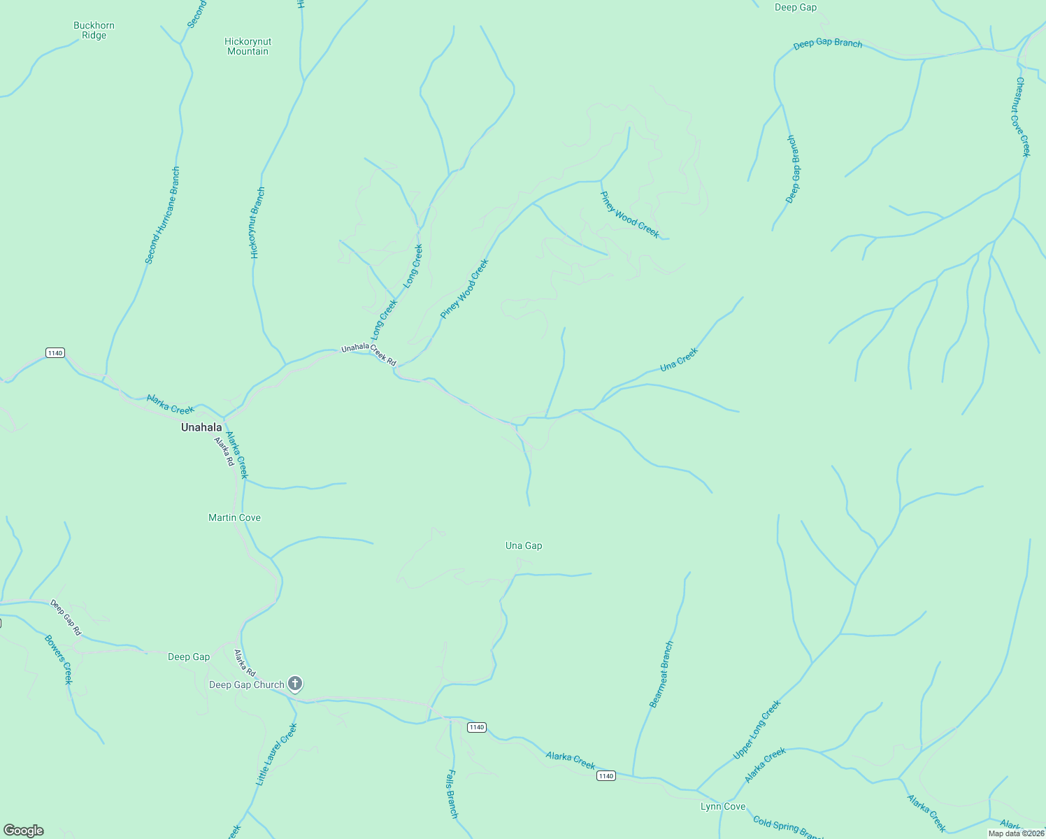map of restaurants, bars, coffee shops, grocery stores, and more near 54 Clover Field Road in Bryson City