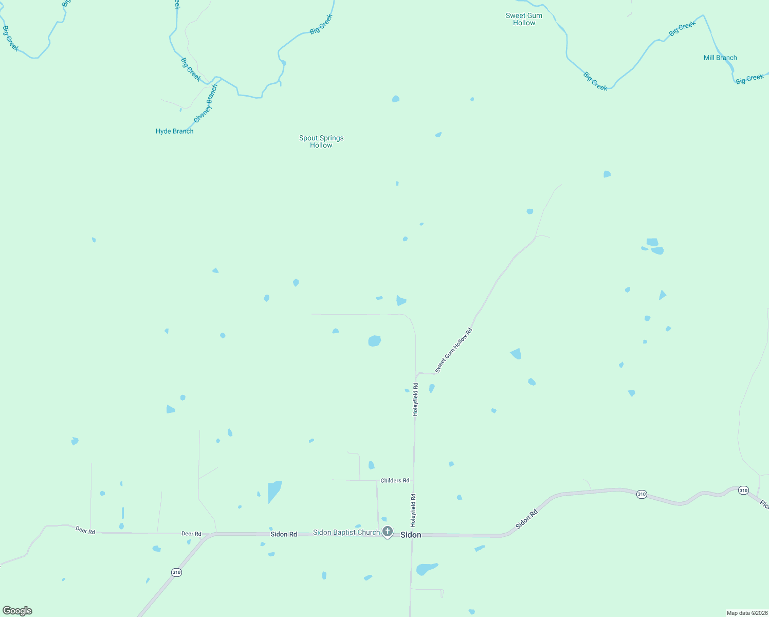 map of restaurants, bars, coffee shops, grocery stores, and more near Holeyfield Road in Rose Bud