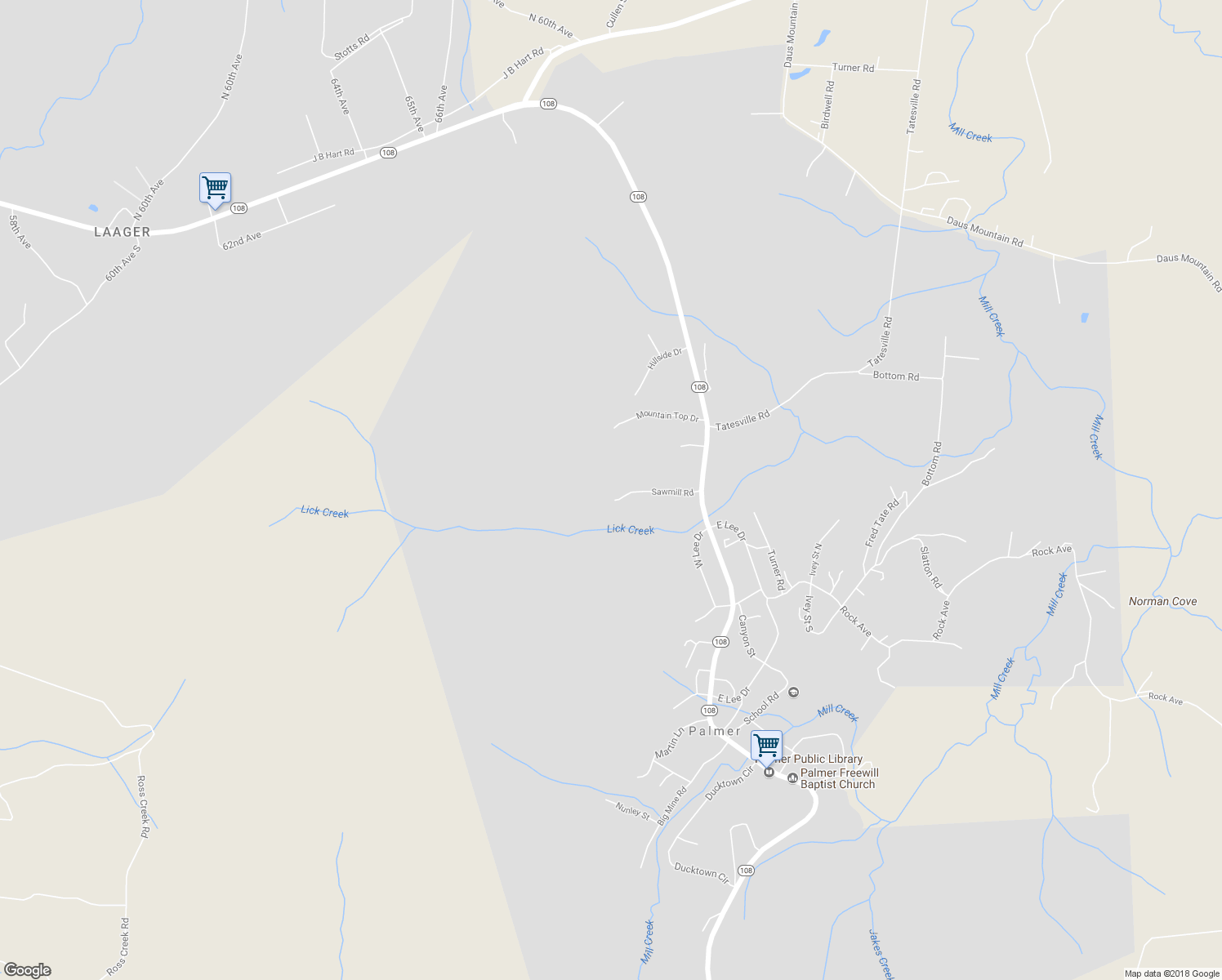 map of restaurants, bars, coffee shops, grocery stores, and more near 292 Sawmill Road in Palmer