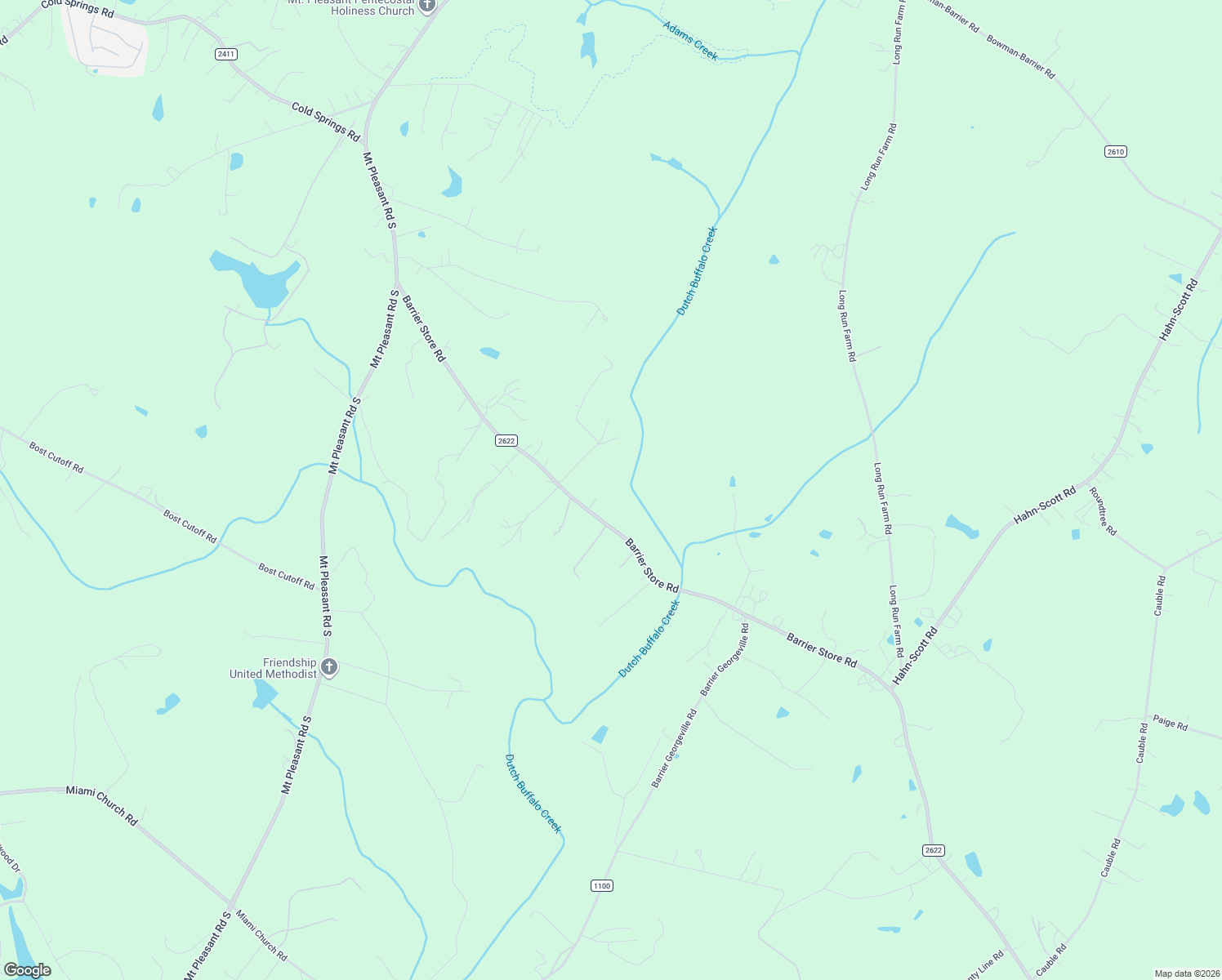 map of restaurants, bars, coffee shops, grocery stores, and more near 4301 Barrier Store Road in Mount Pleasant