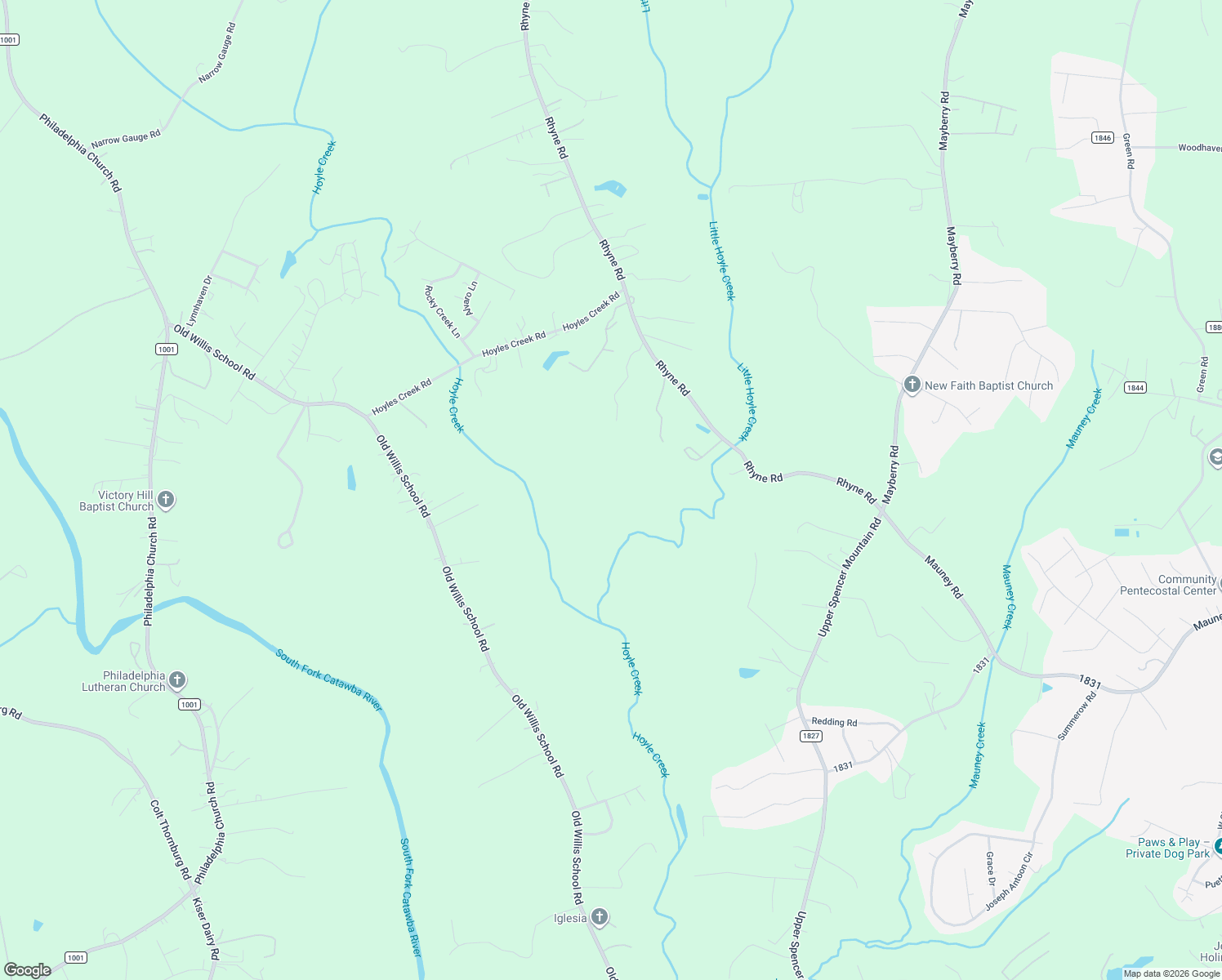 map of restaurants, bars, coffee shops, grocery stores, and more near 1581 Rhyne Road in Dallas