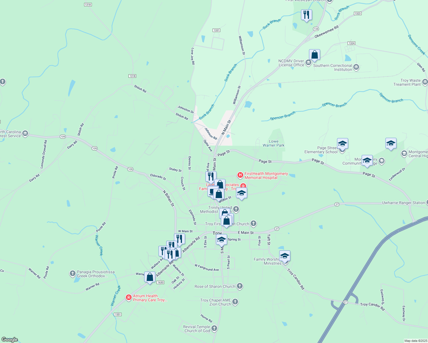 709 North Main Street, Troy NC Walk Score