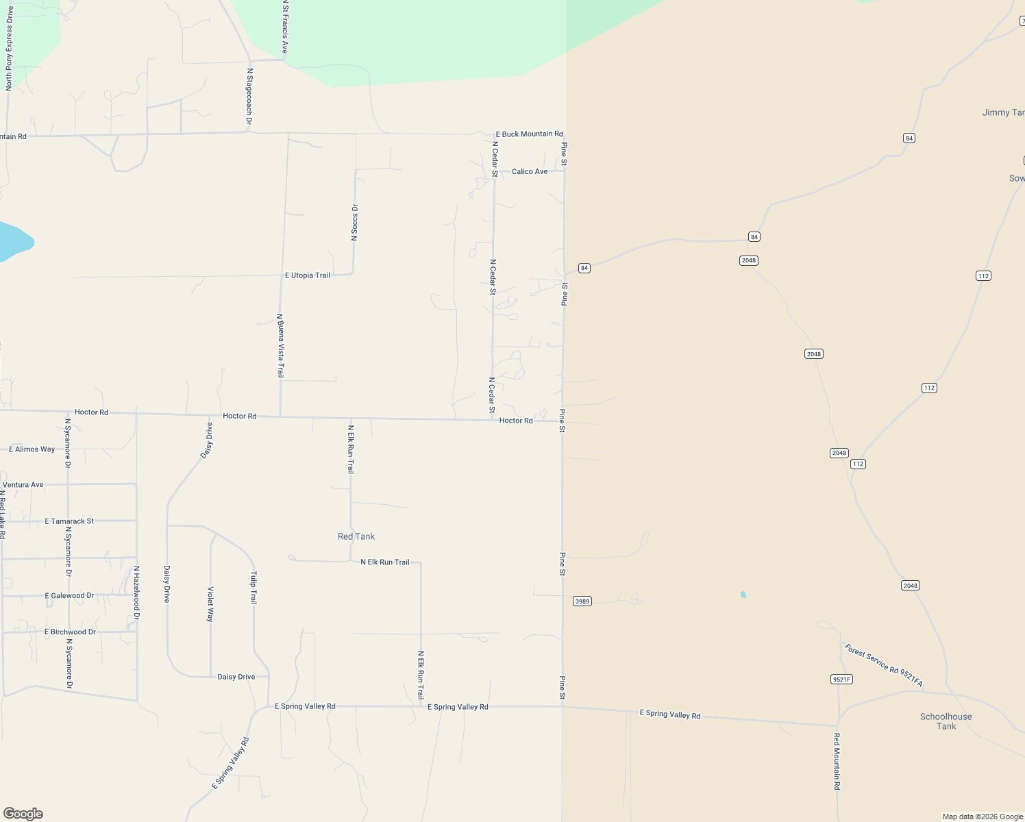 map of restaurants, bars, coffee shops, grocery stores, and more near 2857 Hoctor Road in Williams