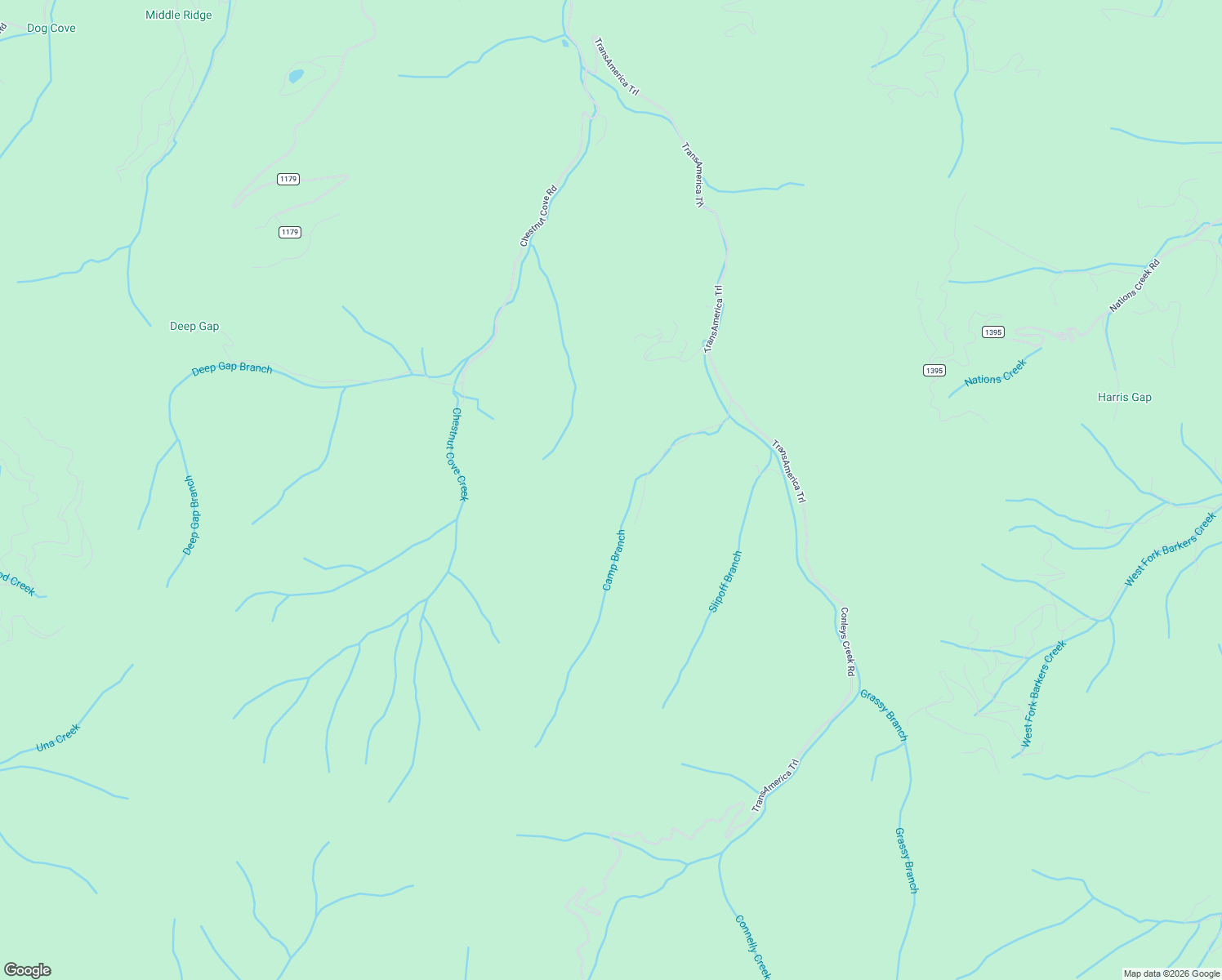 map of restaurants, bars, coffee shops, grocery stores, and more near 569 Camp Branch Road in Whittier
