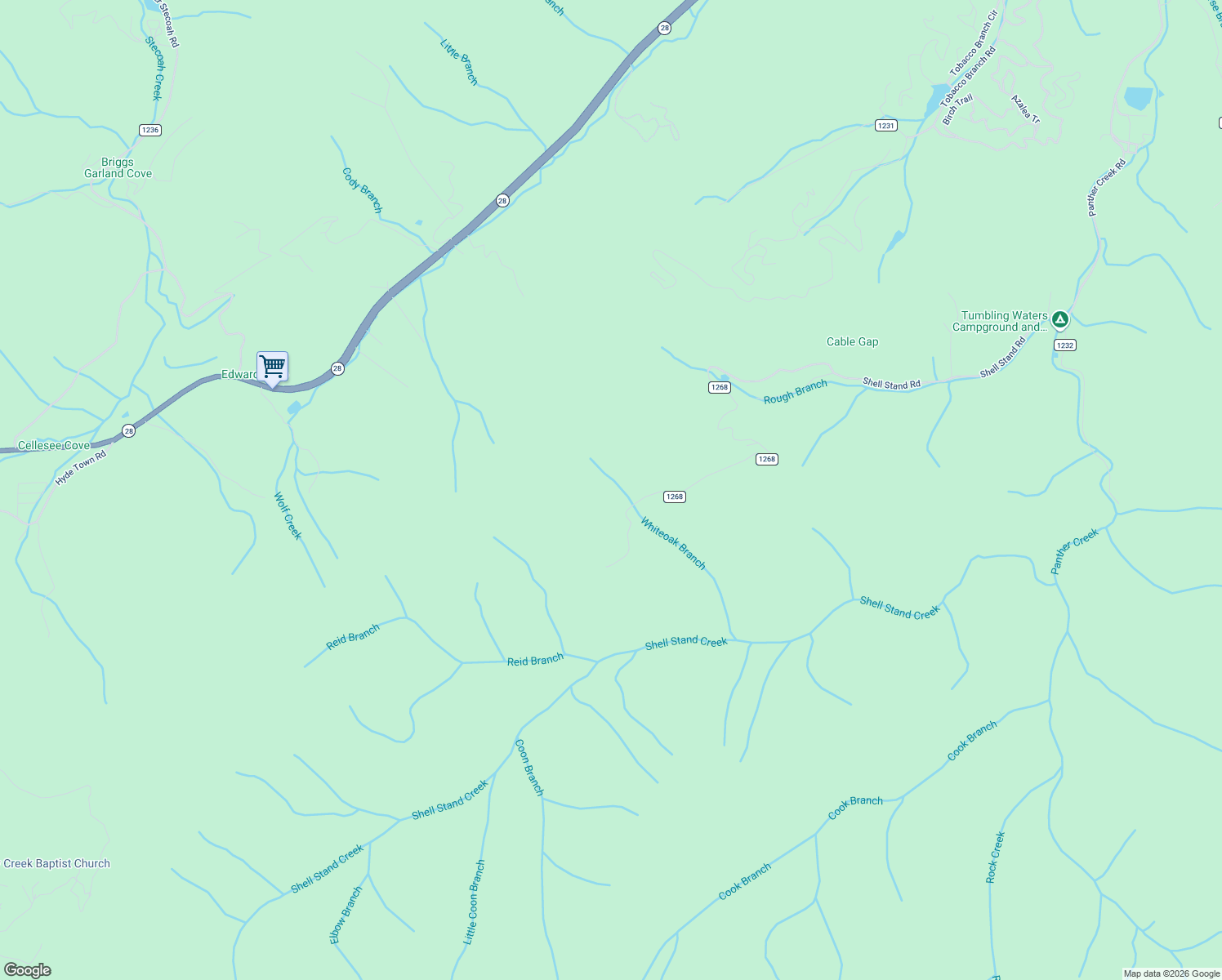 map of restaurants, bars, coffee shops, grocery stores, and more near in Stecoah