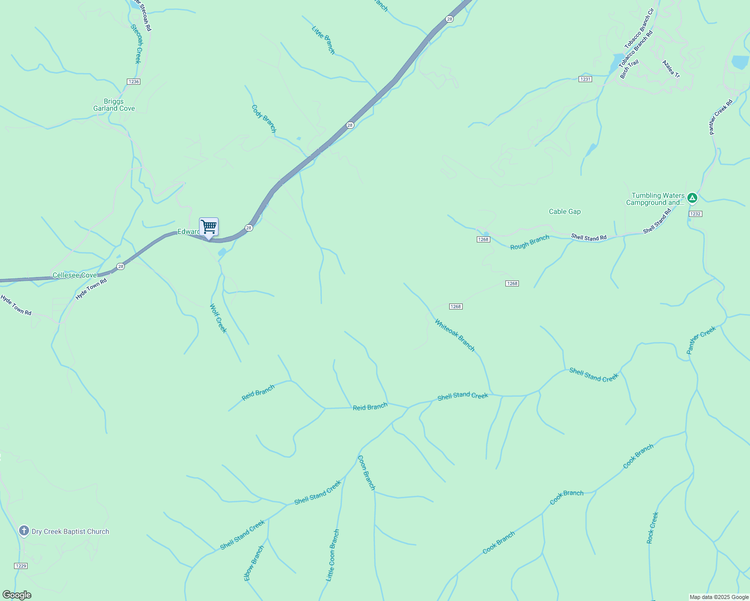 map of restaurants, bars, coffee shops, grocery stores, and more near 2554 Shell Stand Road in Robbinsville