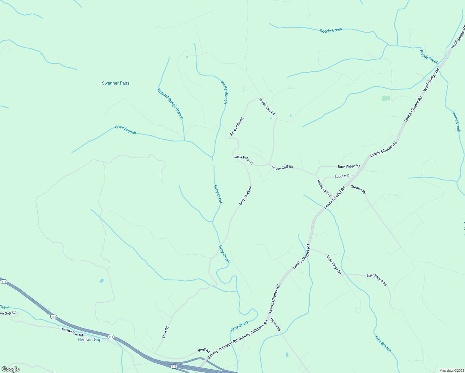 map of restaurants, bars, coffee shops, grocery stores, and more near 150 Gray Creek Road in Graysville