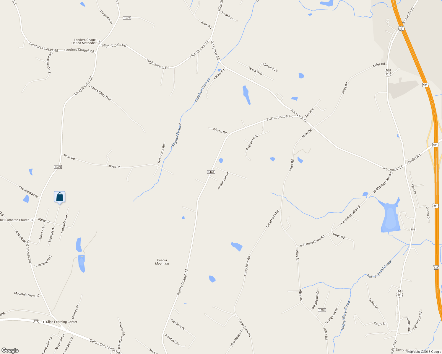 map of restaurants, bars, coffee shops, grocery stores, and more near 115 Healthy Way in Dallas