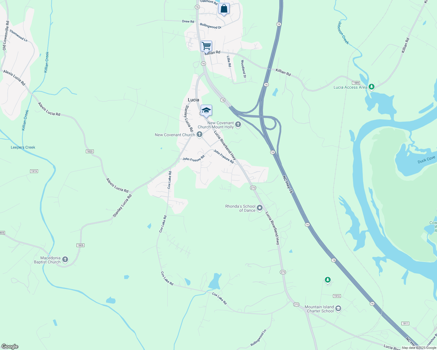 map of restaurants, bars, coffee shops, grocery stores, and more near 133 Silver Fox Court in Mount Holly