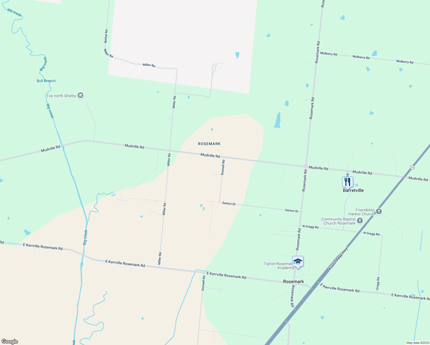 map of restaurants, bars, coffee shops, grocery stores, and more near 9137 Donnell Rd in Millington