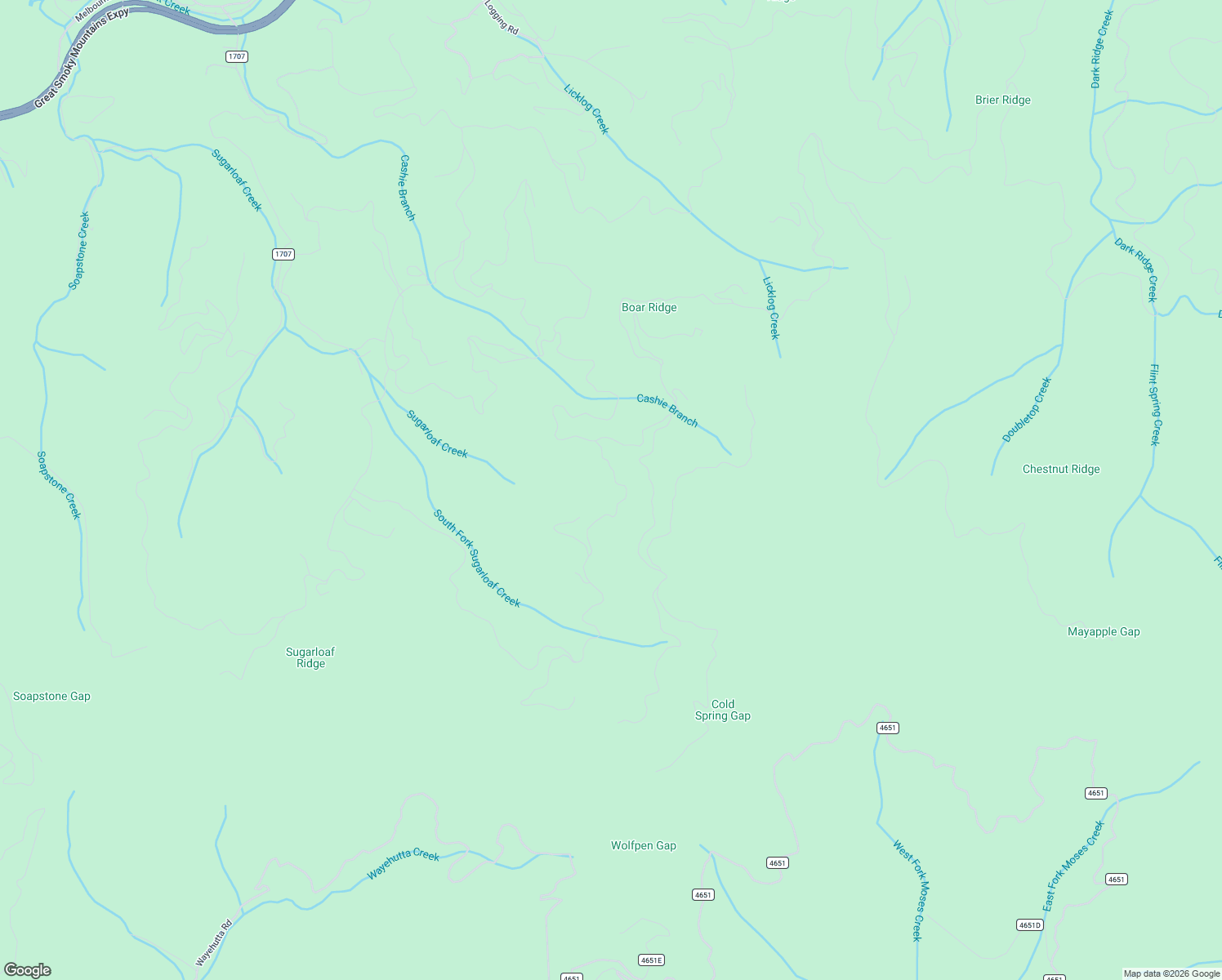 map of restaurants, bars, coffee shops, grocery stores, and more near 146 East Clubhouse Road in Sylva
