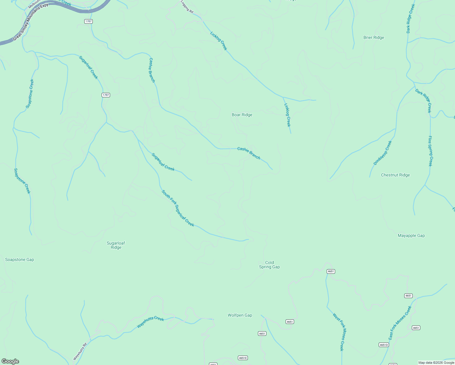 map of restaurants, bars, coffee shops, grocery stores, and more near 146 East Clubhouse Road in Sylva
