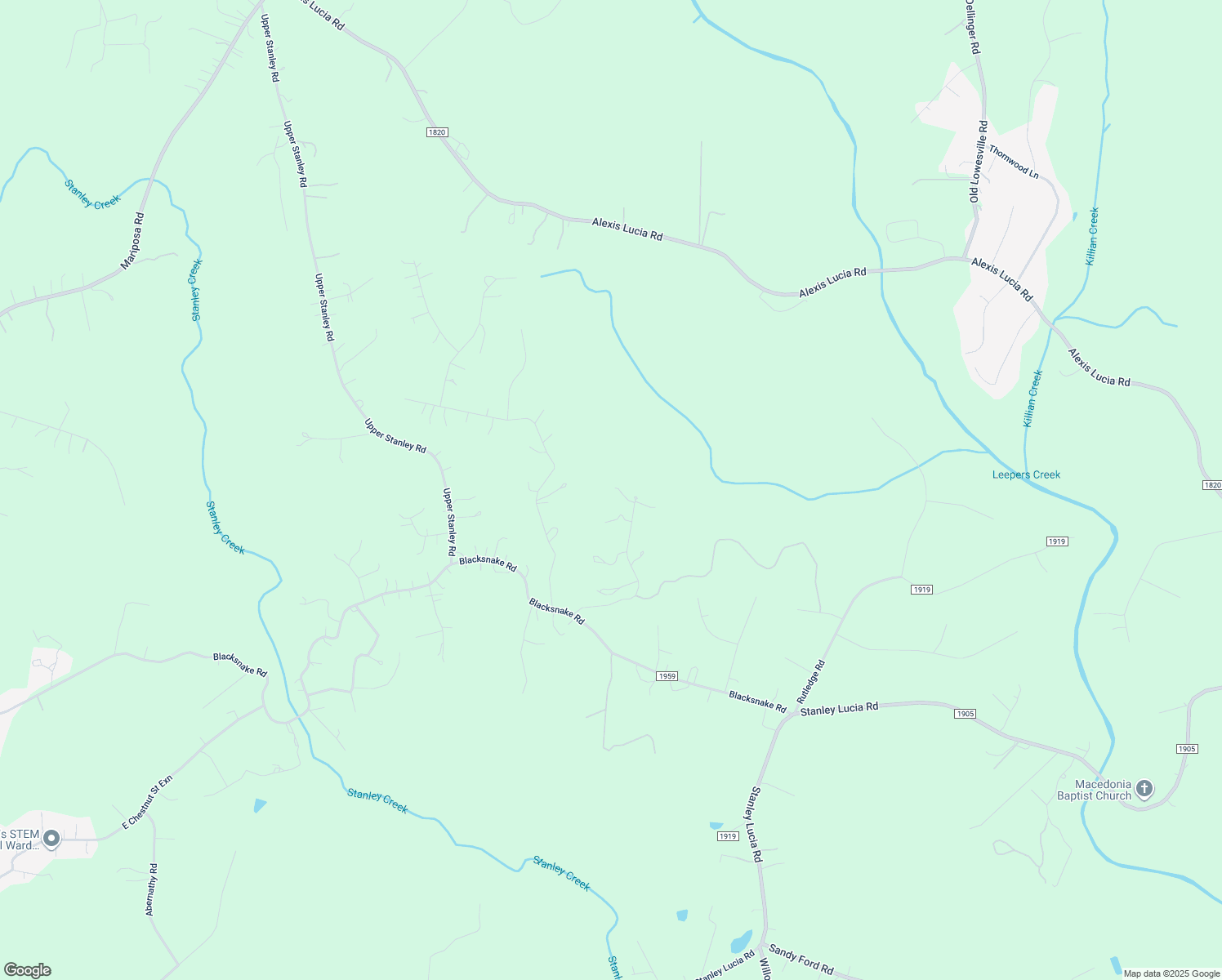map of restaurants, bars, coffee shops, grocery stores, and more near 327 Franklin Court in Stanley