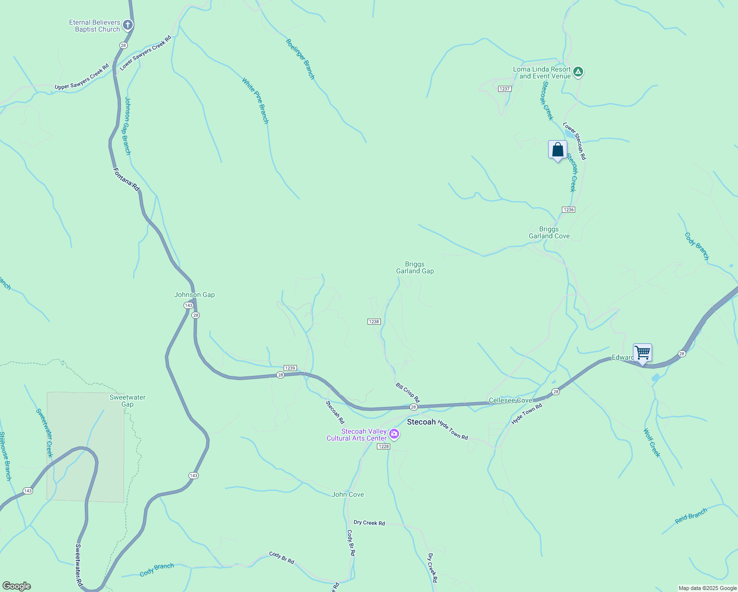map of restaurants, bars, coffee shops, grocery stores, and more near 545 Bill Crisp Road in Robbinsville