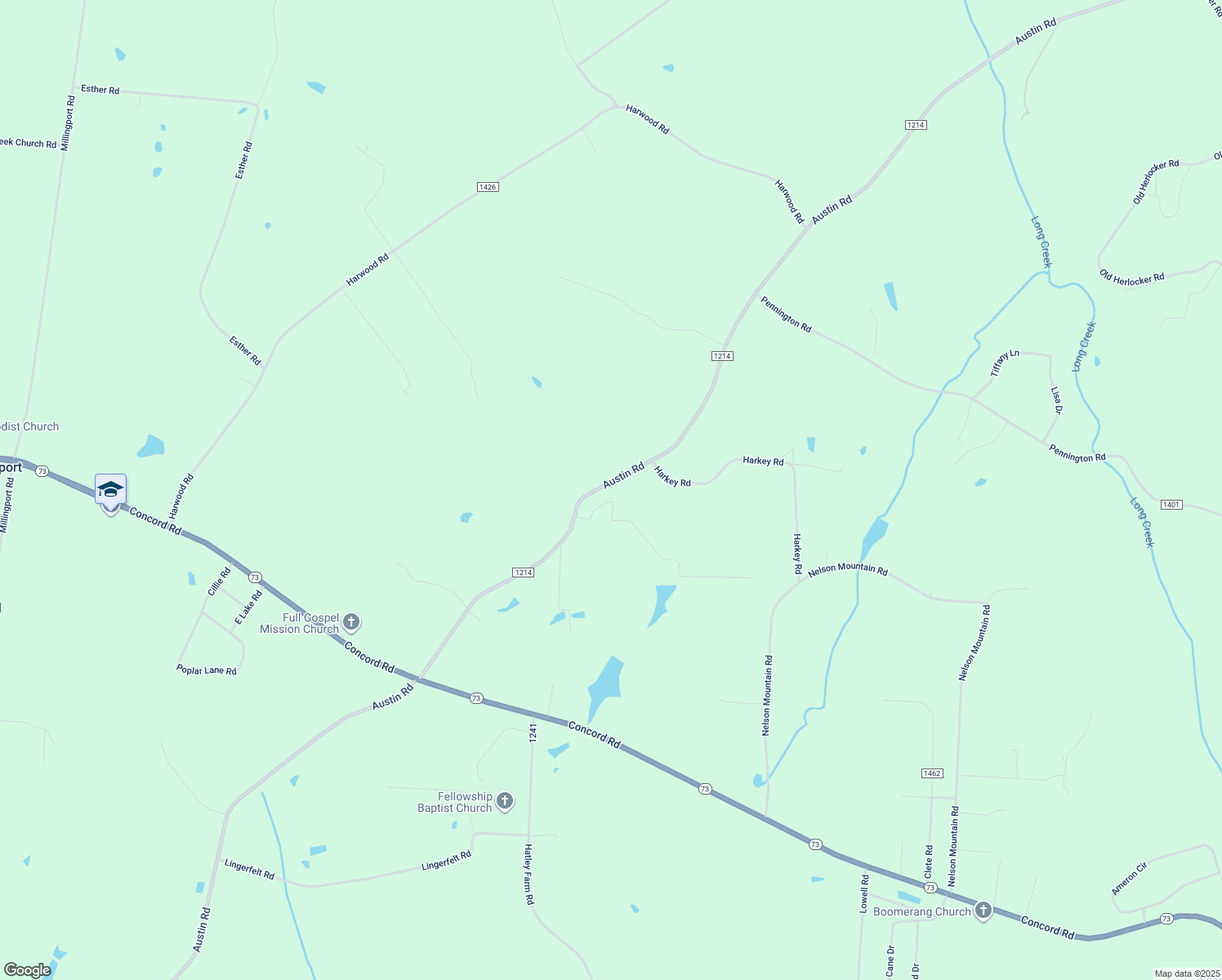 map of restaurants, bars, coffee shops, grocery stores, and more near 28116 Austin Road in Albemarle