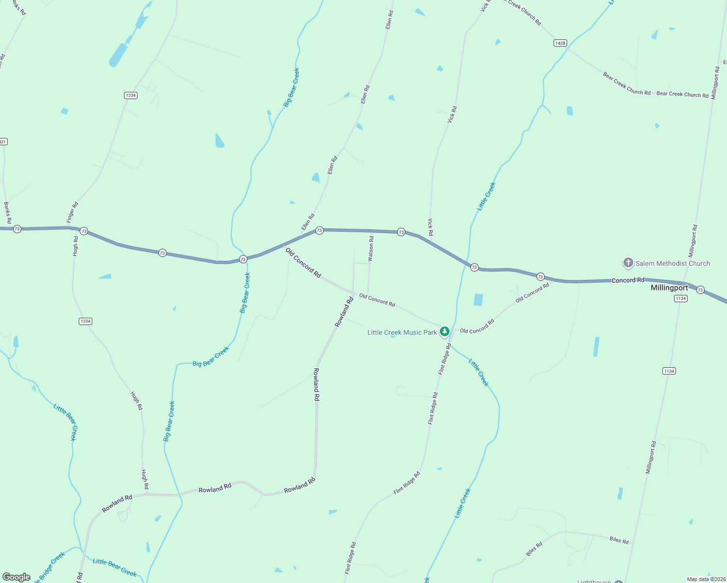 map of restaurants, bars, coffee shops, grocery stores, and more near 34009 Watson Road in Albemarle