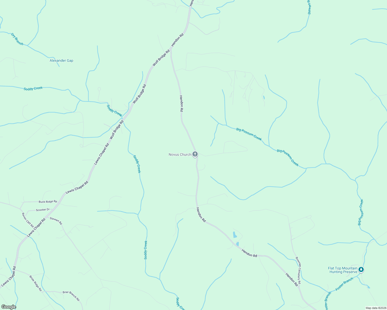 map of restaurants, bars, coffee shops, grocery stores, and more near 2517 Hendon Road in Soddy-Daisy