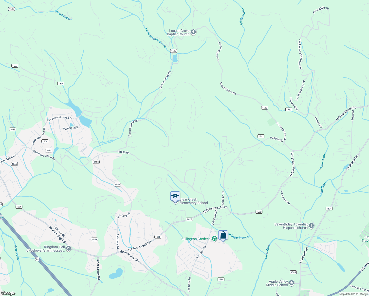 map of restaurants, bars, coffee shops, grocery stores, and more near 311 Charming Lane in Hendersonville