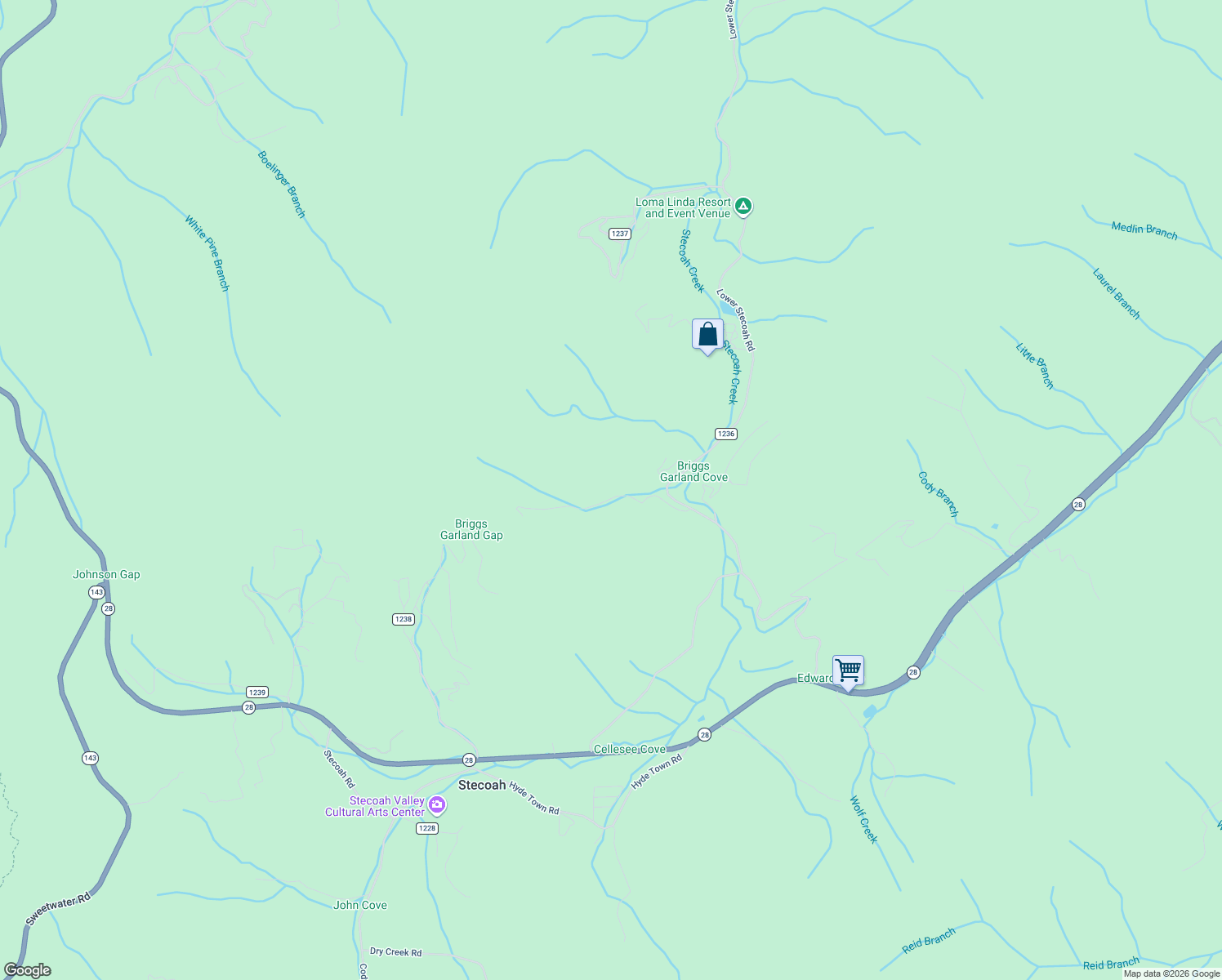 map of restaurants, bars, coffee shops, grocery stores, and more near 316 Briggs Cove Road in Robbinsville