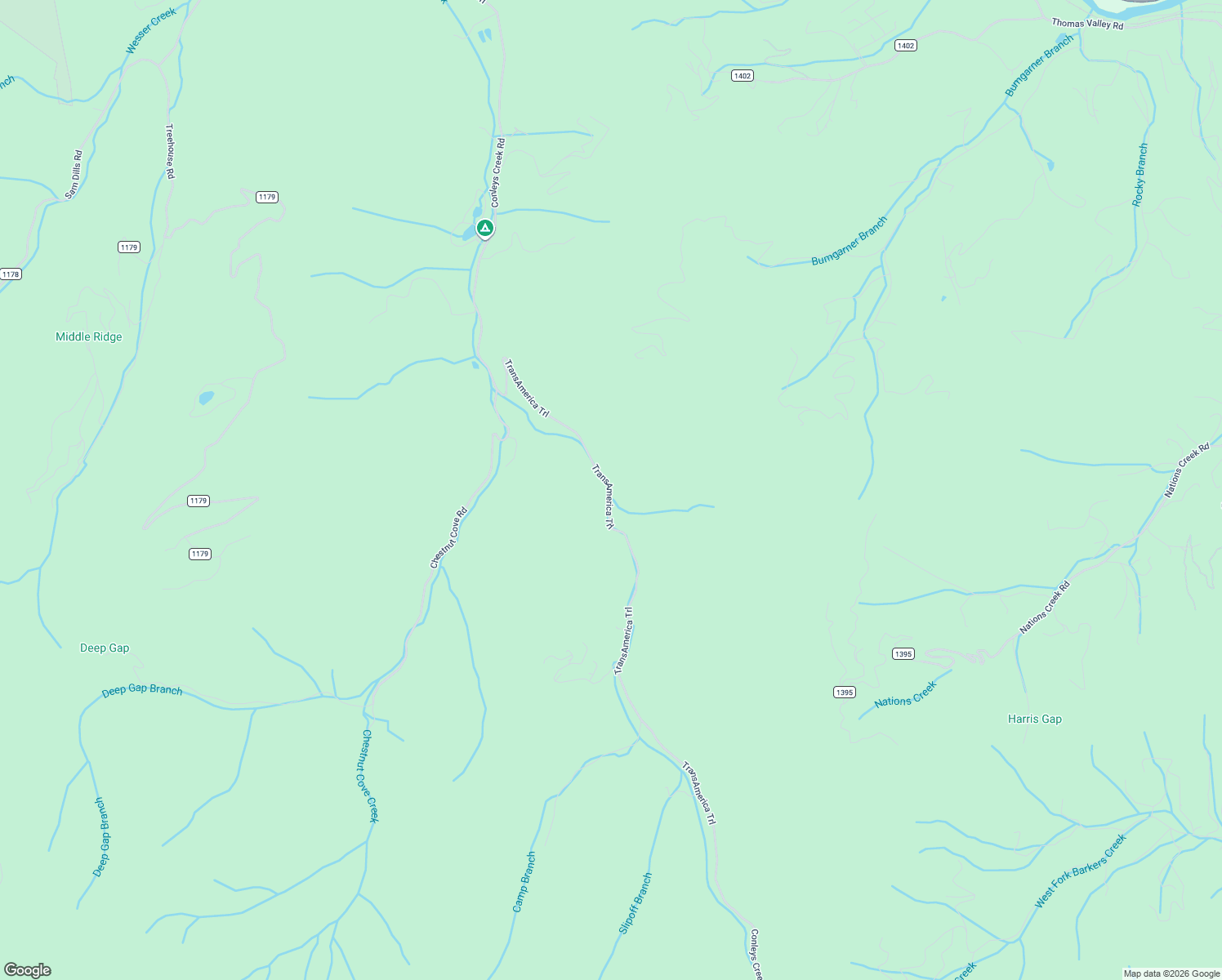 map of restaurants, bars, coffee shops, grocery stores, and more near 3727-4481 Conleys Creek Road in Whittier