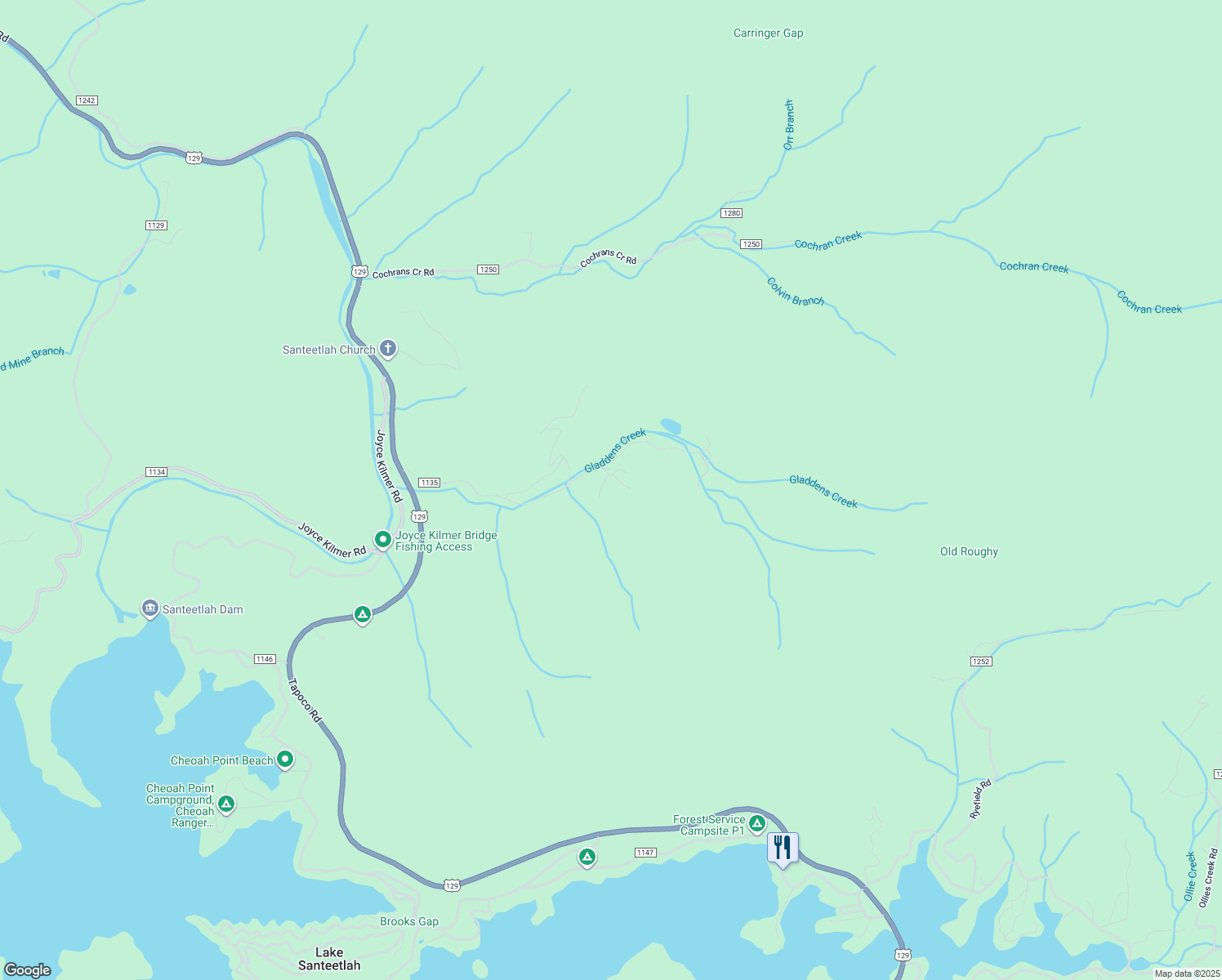 map of restaurants, bars, coffee shops, grocery stores, and more near 654 Gladdens Creek Rd in Robbinsville