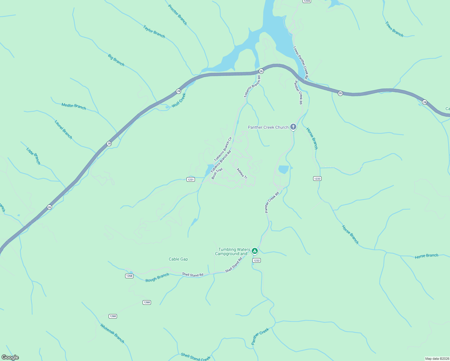 map of restaurants, bars, coffee shops, grocery stores, and more near 209 Pine Ridge Trail in Almond