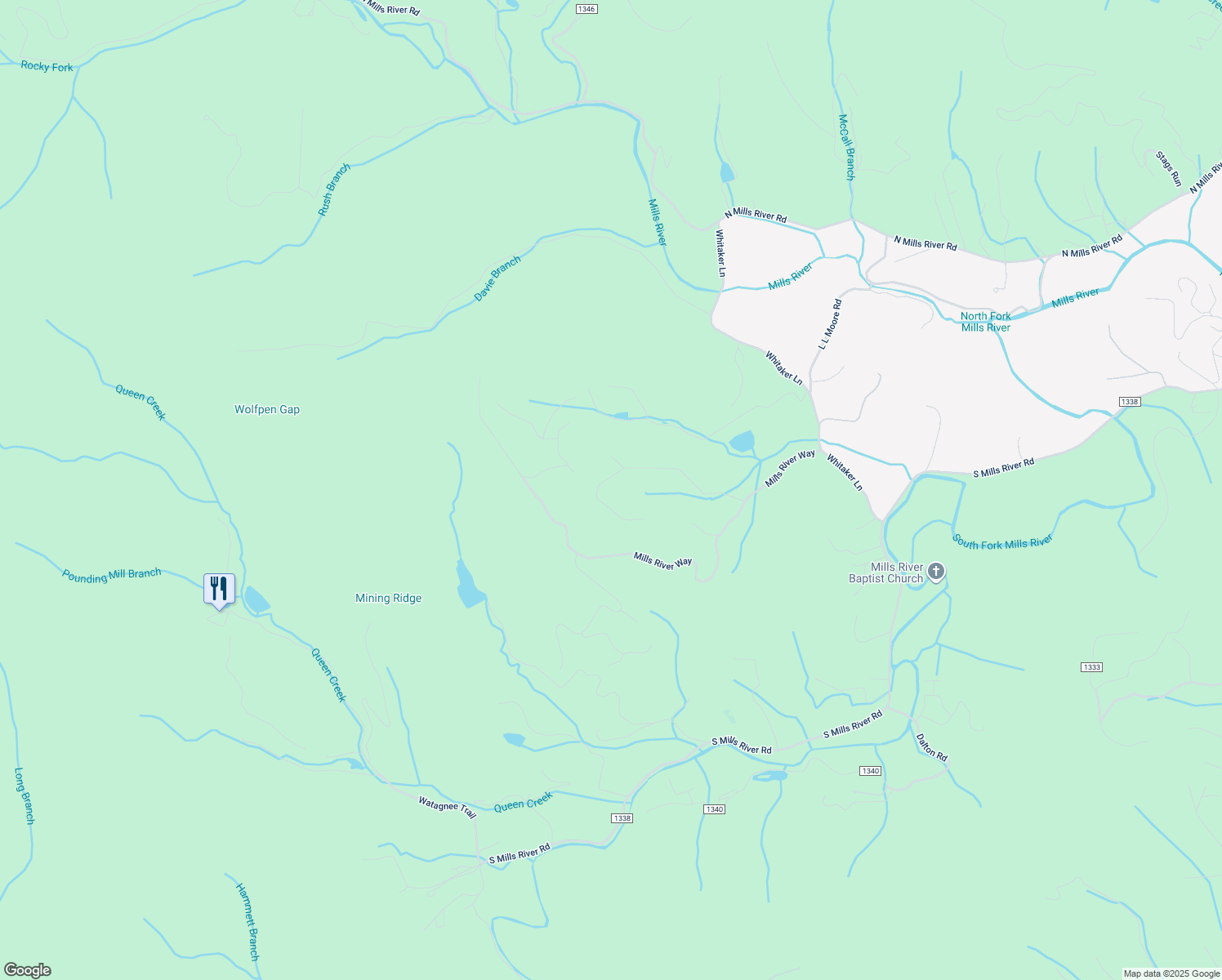 map of restaurants, bars, coffee shops, grocery stores, and more near 549 Shinning Rock Path in Mills River