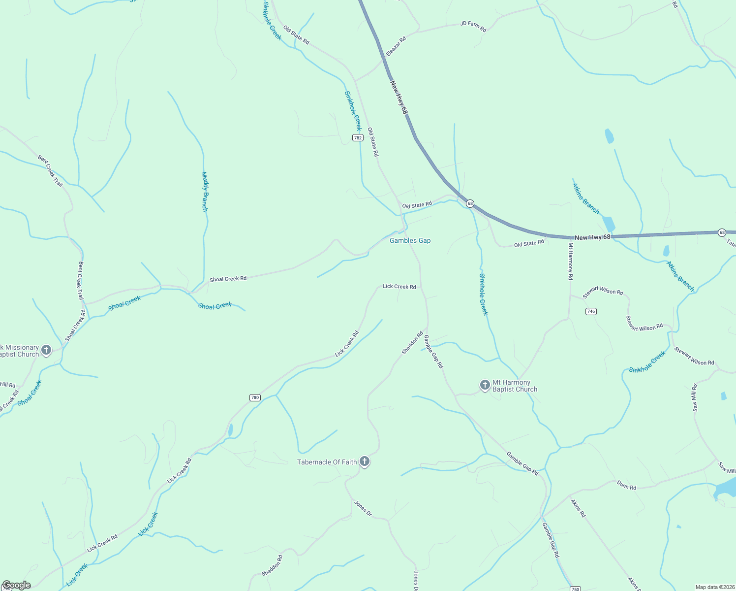 map of restaurants, bars, coffee shops, grocery stores, and more near 5687 Lick Creek Road in Tellico Plains