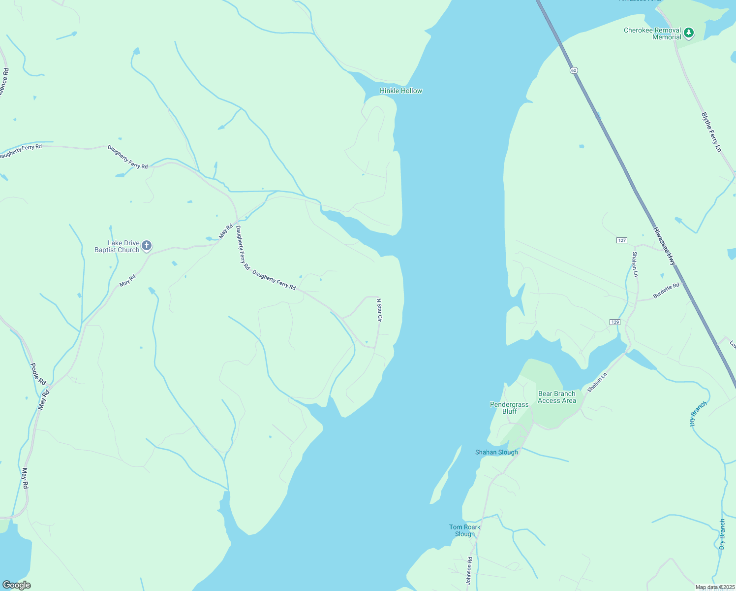 map of restaurants, bars, coffee shops, grocery stores, and more near 16660 North Star Circle in Sale Creek