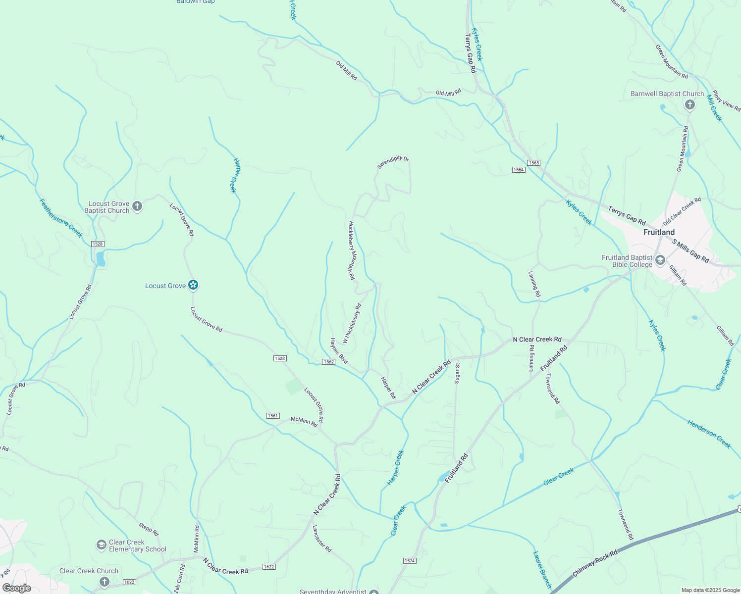 map of restaurants, bars, coffee shops, grocery stores, and more near 640 Huckleberry Mountain Road in Hendersonville