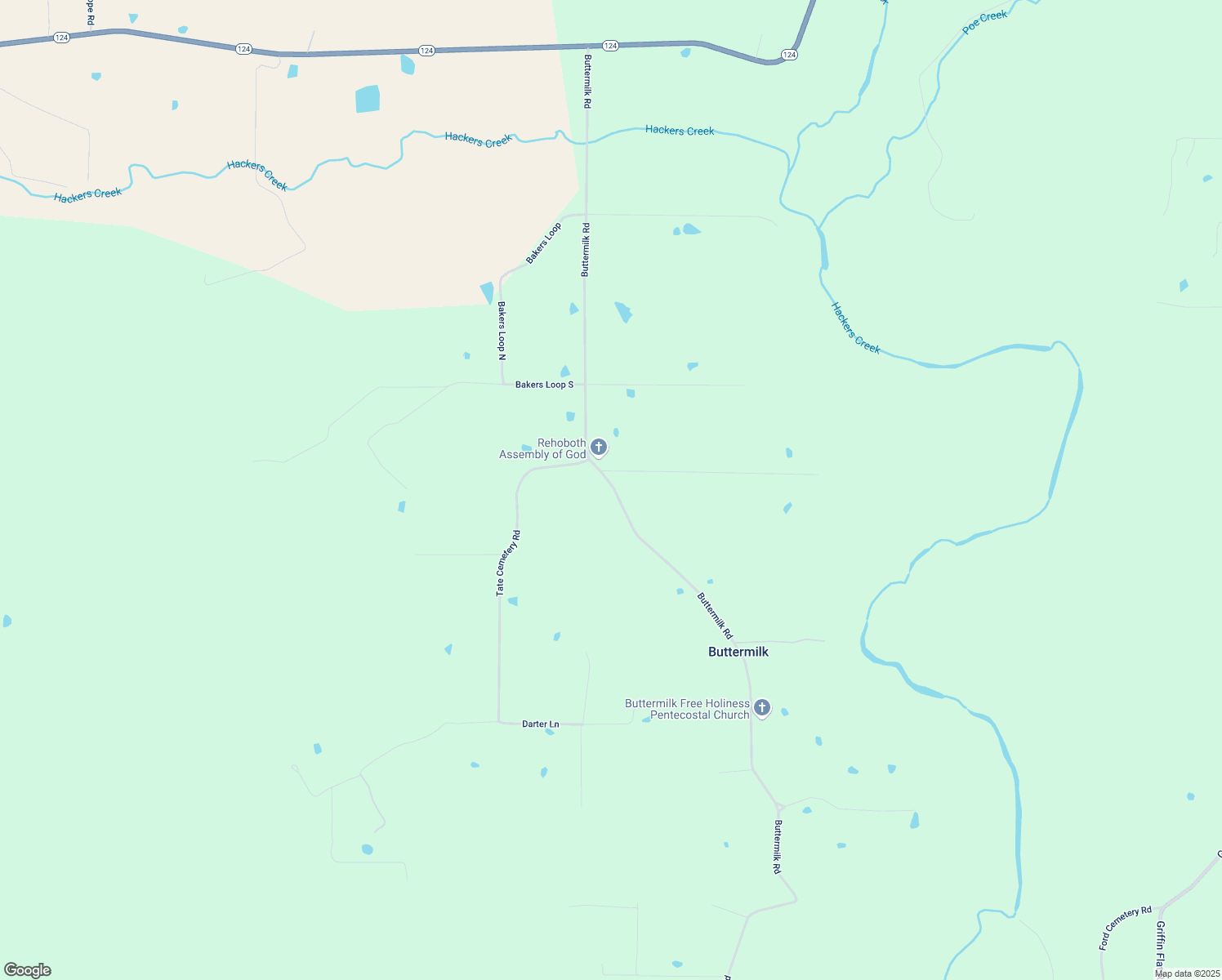 map of restaurants, bars, coffee shops, grocery stores, and more near 105 Shady Lane in Russellville