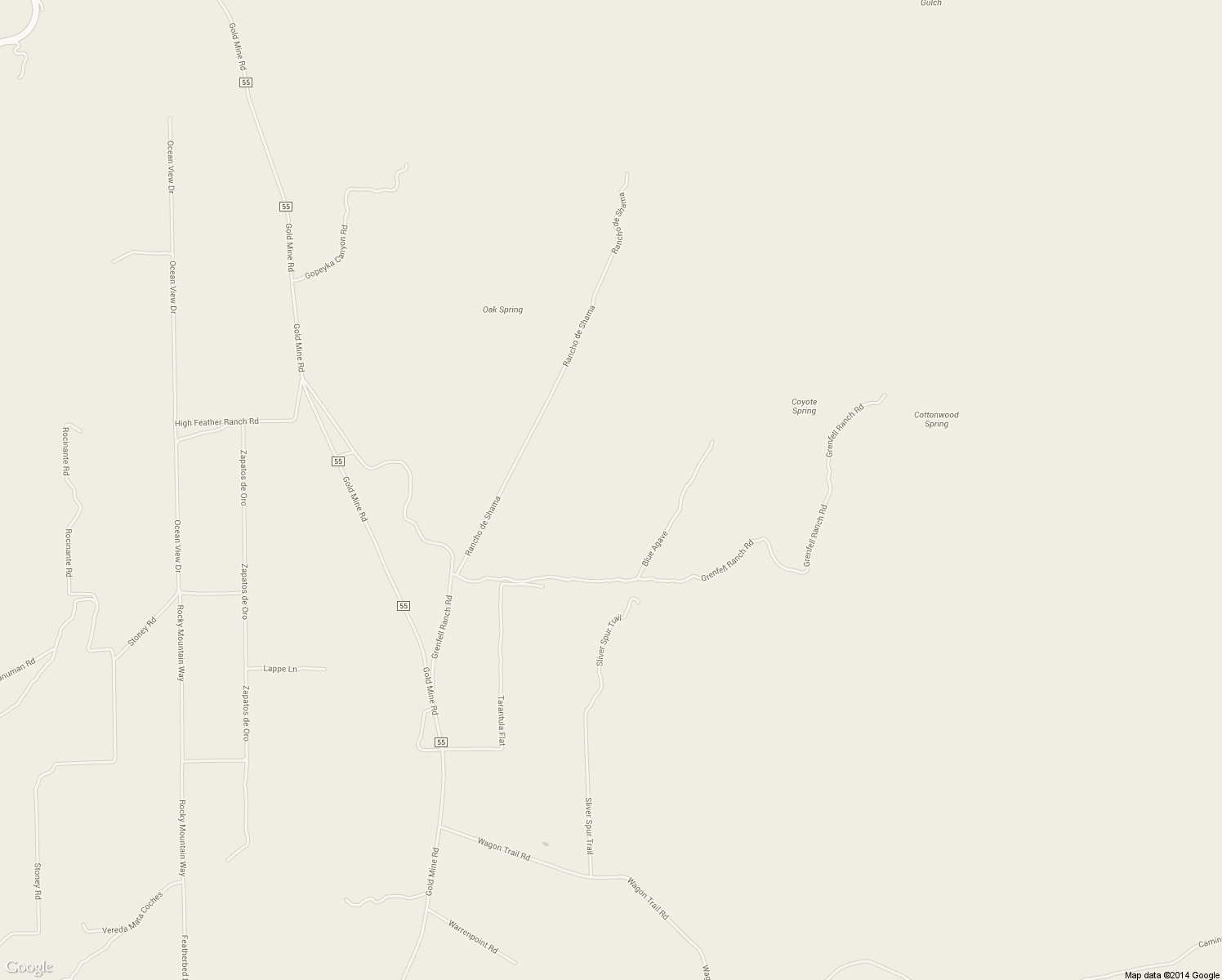 map of restaurants, bars, coffee shops, grocery stores, and more near 65 Grenfell Ranch Road in Los Cerrillos