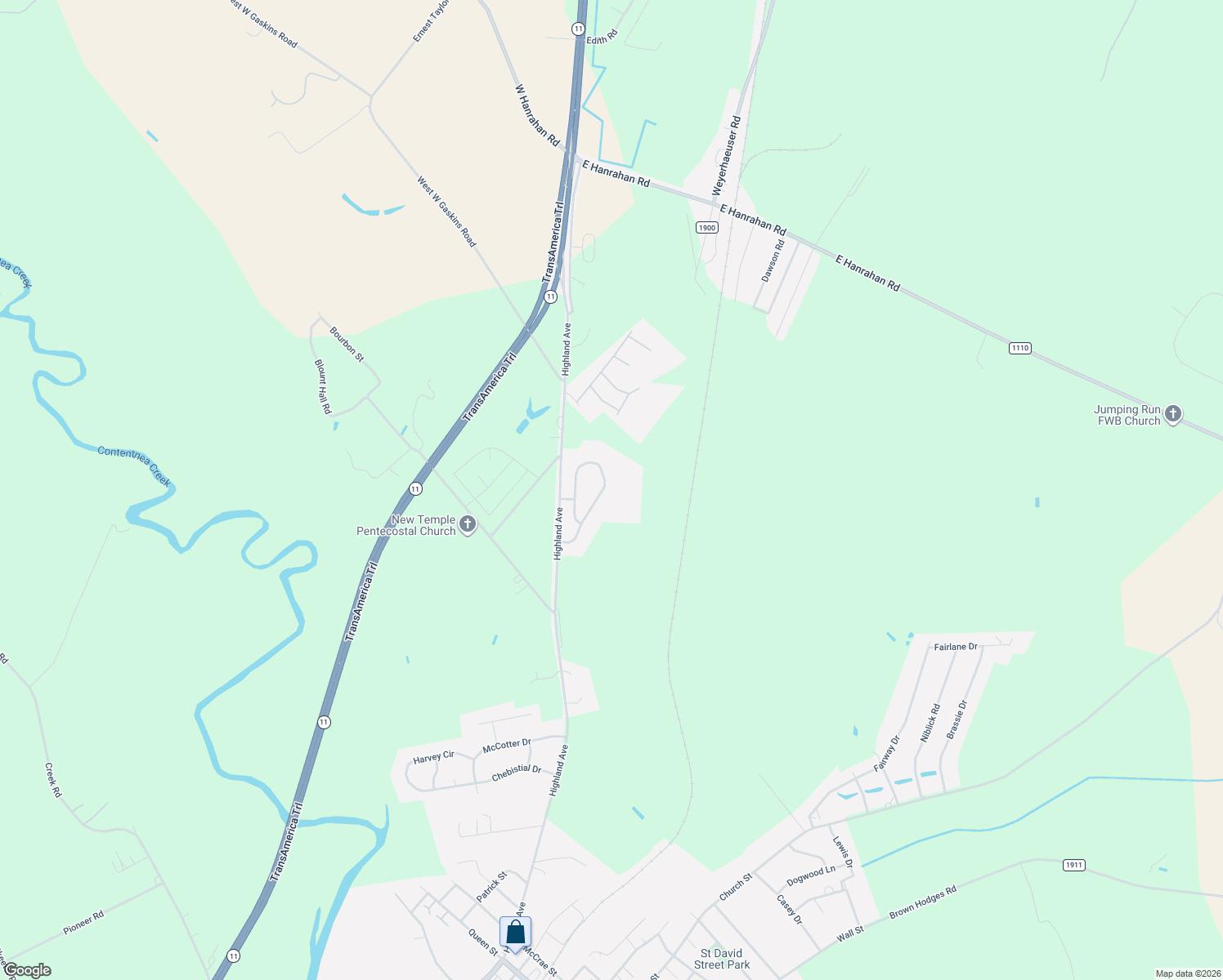 map of restaurants, bars, coffee shops, grocery stores, and more near 296 Olive Branch Boulevard in Grifton