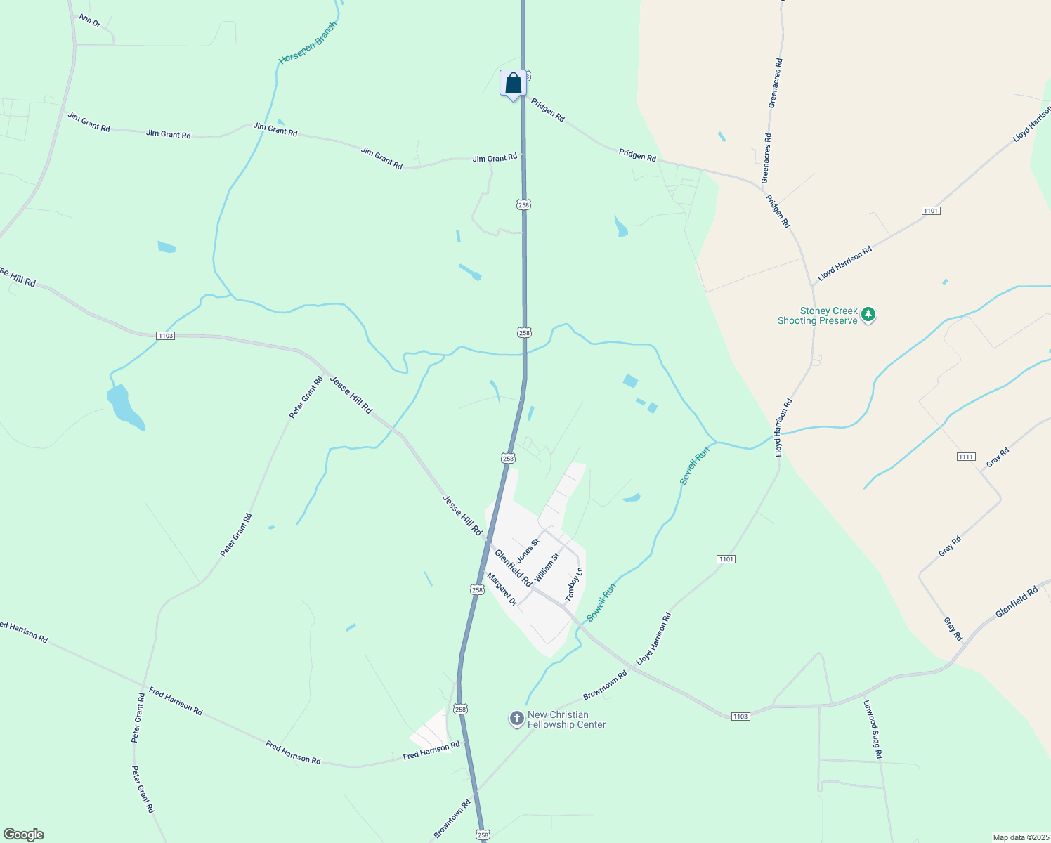 map of restaurants, bars, coffee shops, grocery stores, and more near 3227 U.S. 258 in Snow Hill