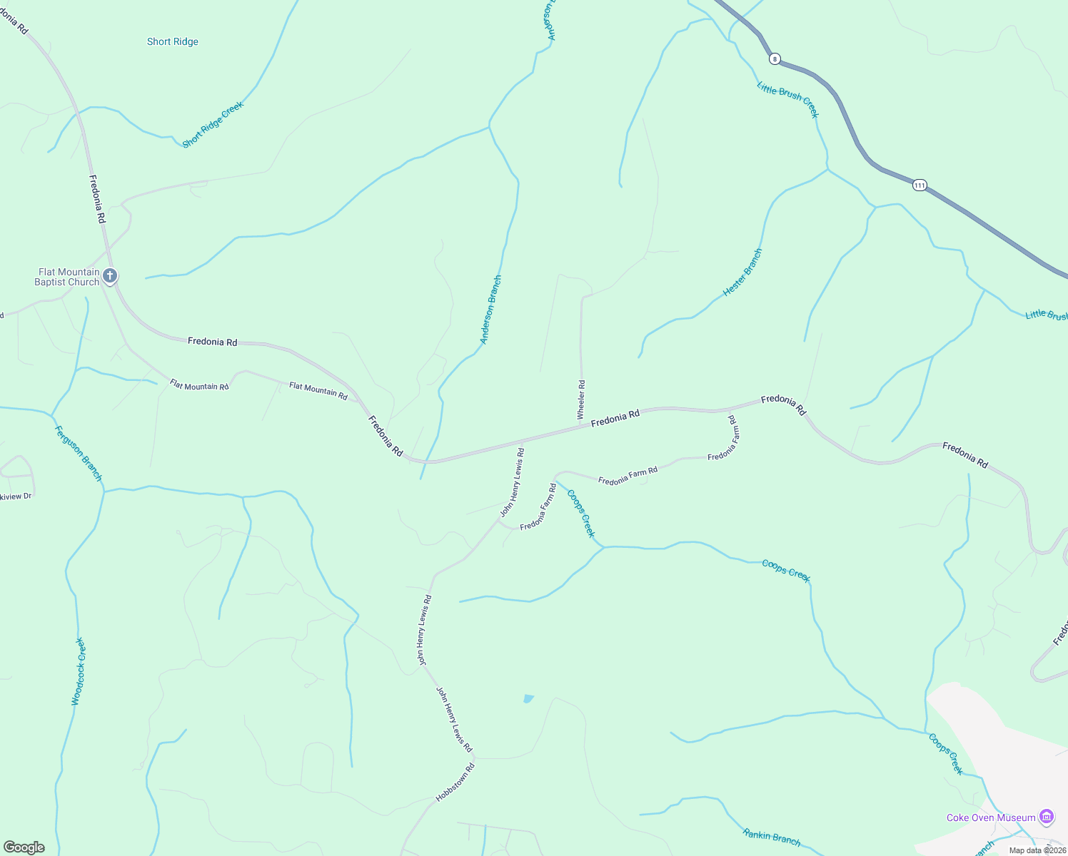 map of restaurants, bars, coffee shops, grocery stores, and more near 5108 Fredonia Road in Dunlap