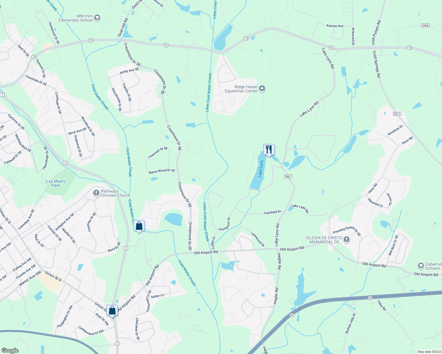 map of restaurants, bars, coffee shops, grocery stores, and more near 1160 Thompson Drive in Concord