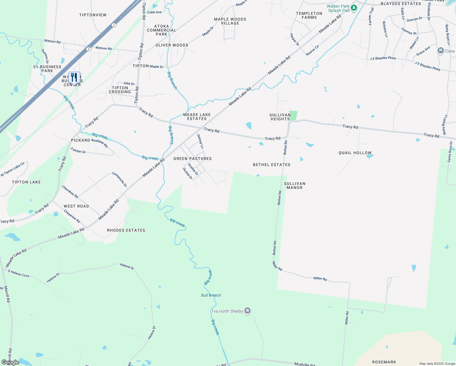 map of restaurants, bars, coffee shops, grocery stores, and more near 72 Wisteria Ln in Atoka