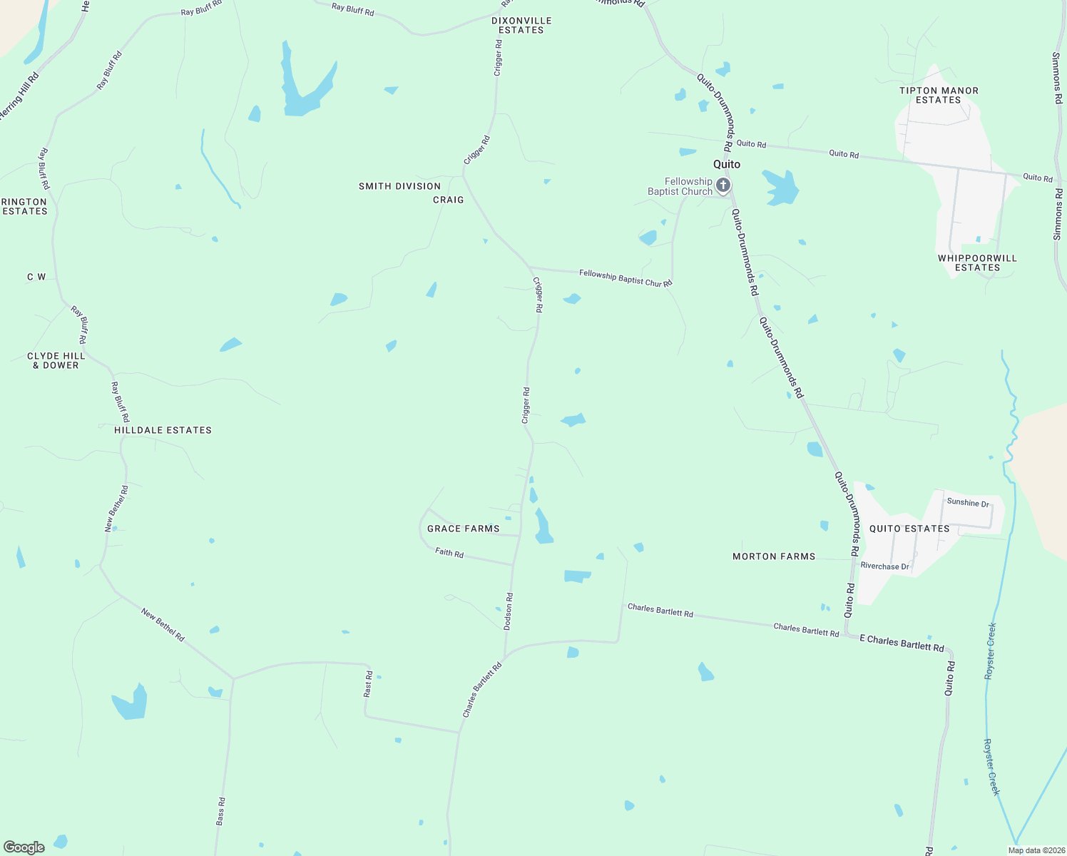 map of restaurants, bars, coffee shops, grocery stores, and more near 1558 Crigger Road in Millington