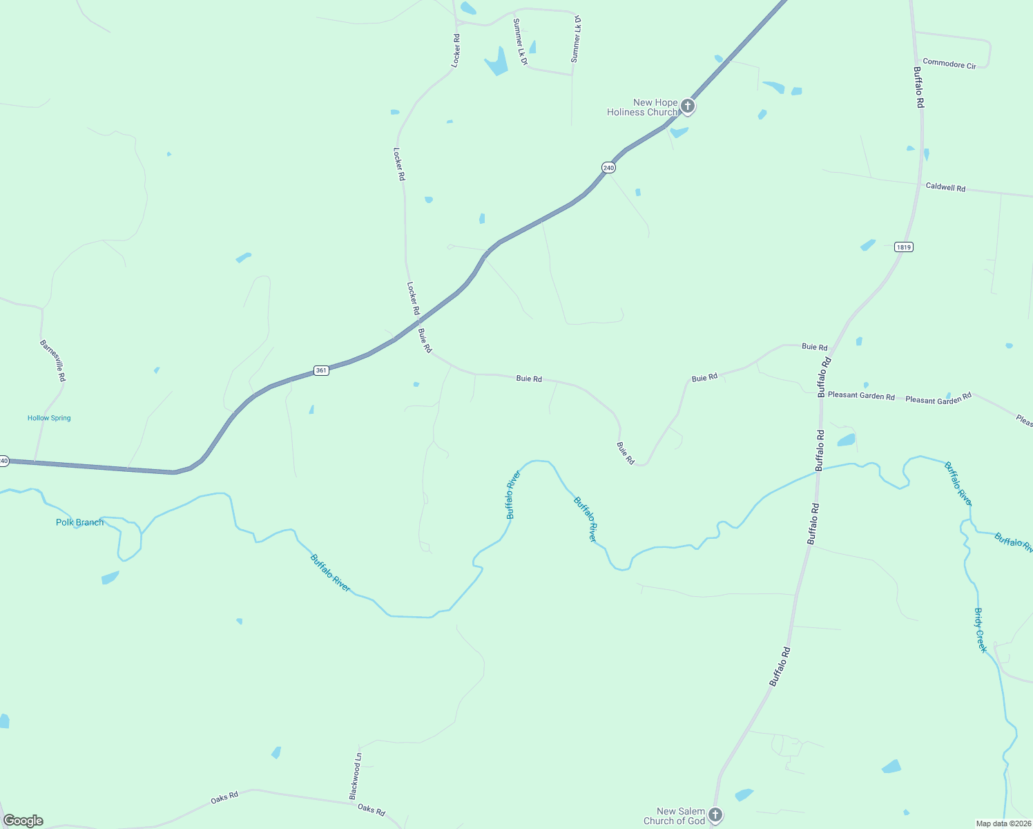 map of restaurants, bars, coffee shops, grocery stores, and more near 147 Buie Road in Summertown
