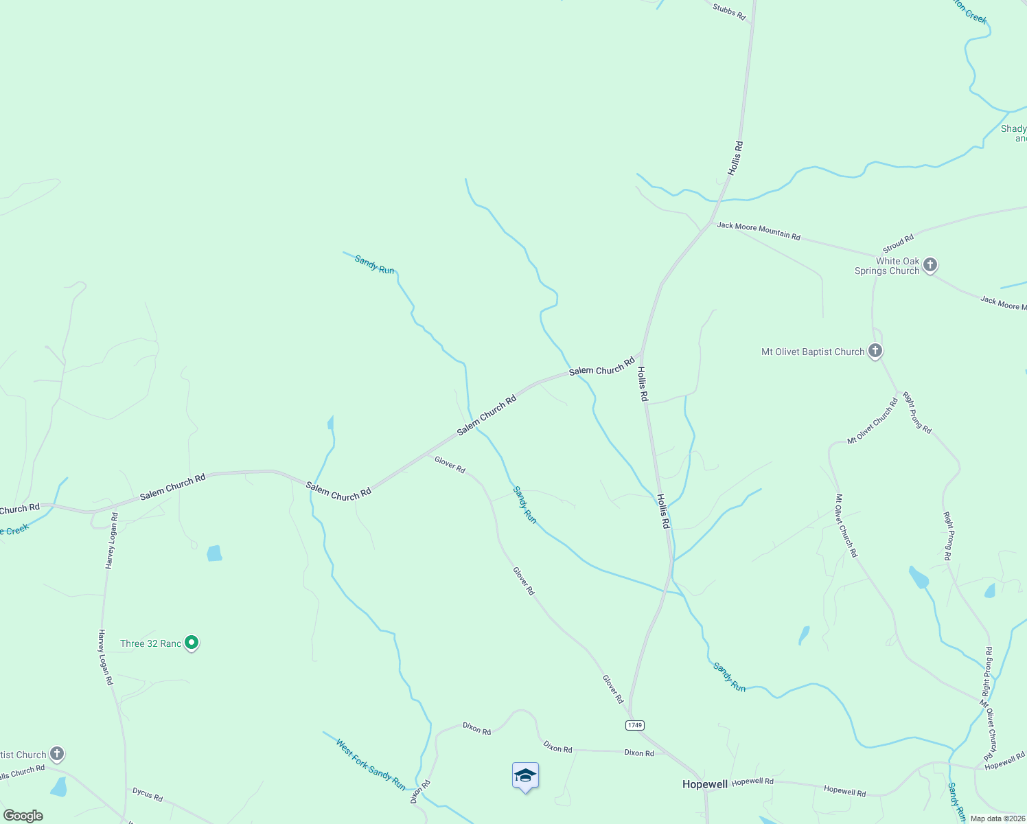 map of restaurants, bars, coffee shops, grocery stores, and more near 2408 Salem Church Road in Ellenboro