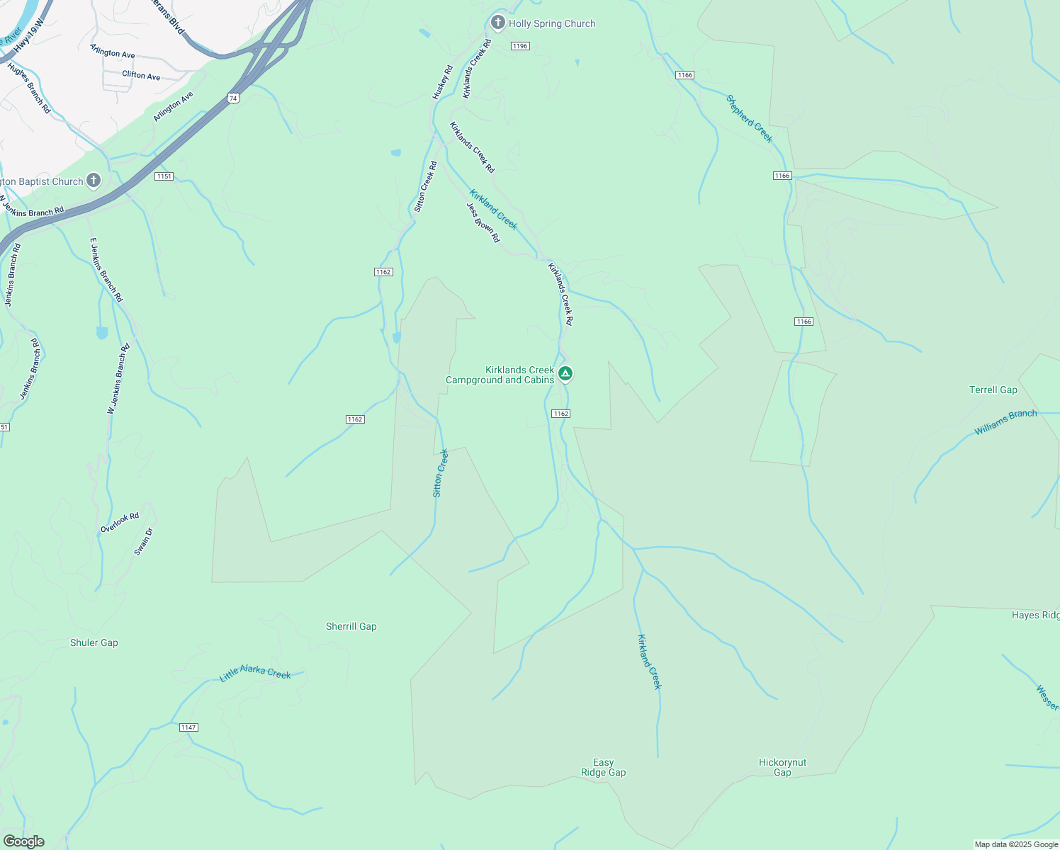 map of restaurants, bars, coffee shops, grocery stores, and more near 56 Van Culin Drive in Bryson City