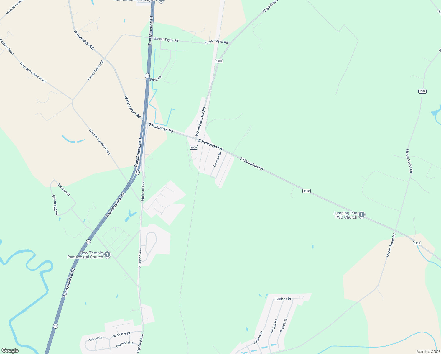 map of restaurants, bars, coffee shops, grocery stores, and more near 5988 Acorn Rd in Grifton