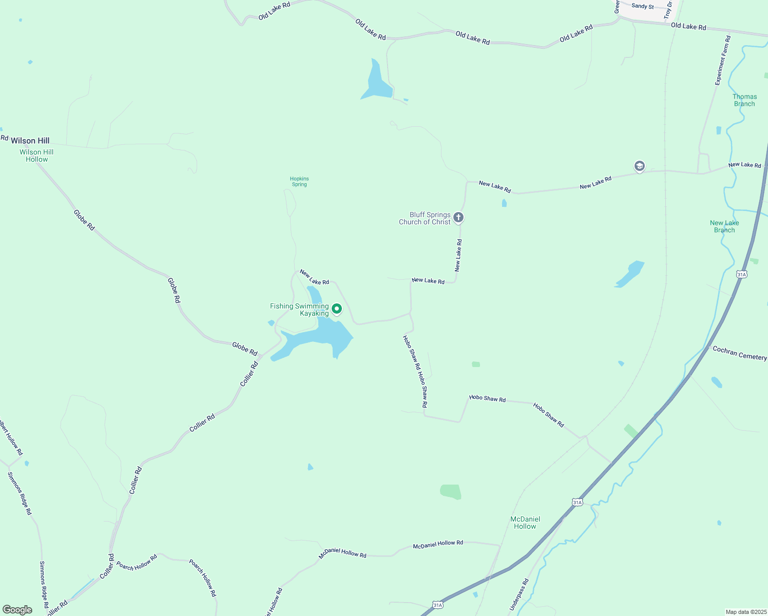 map of restaurants, bars, coffee shops, grocery stores, and more near 1616 New Lake Road in Lewisburg