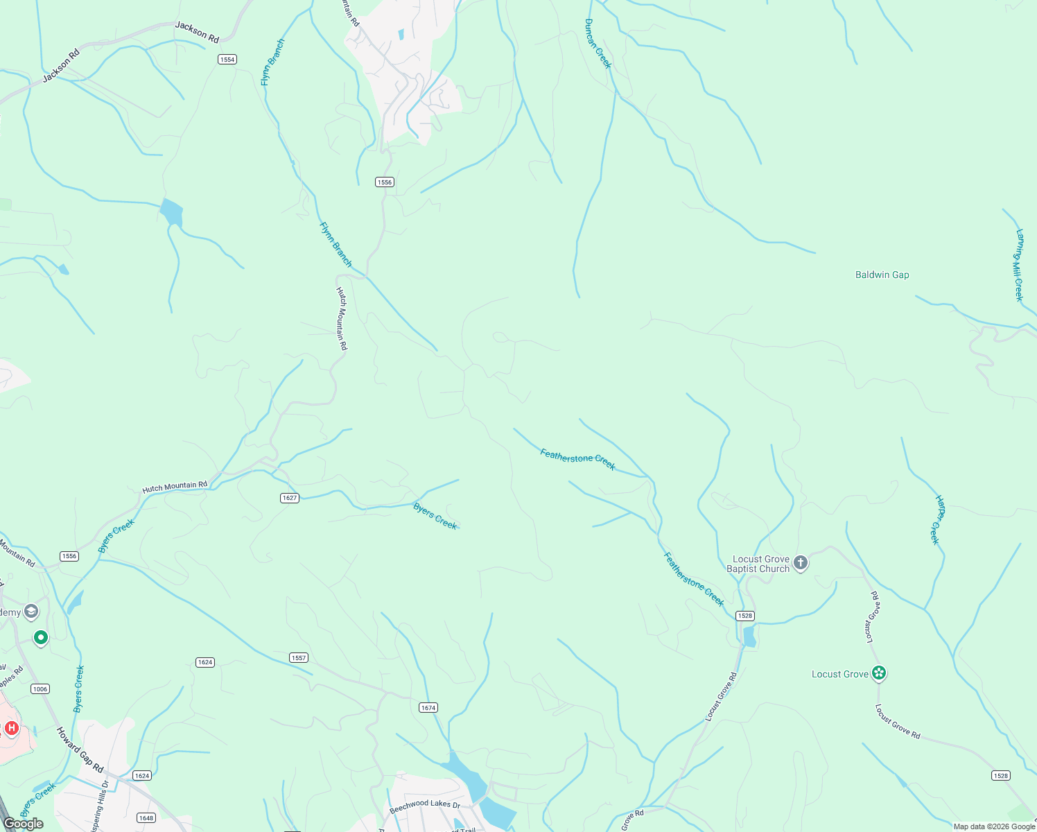 map of restaurants, bars, coffee shops, grocery stores, and more near 199 Keystone Court in Fletcher