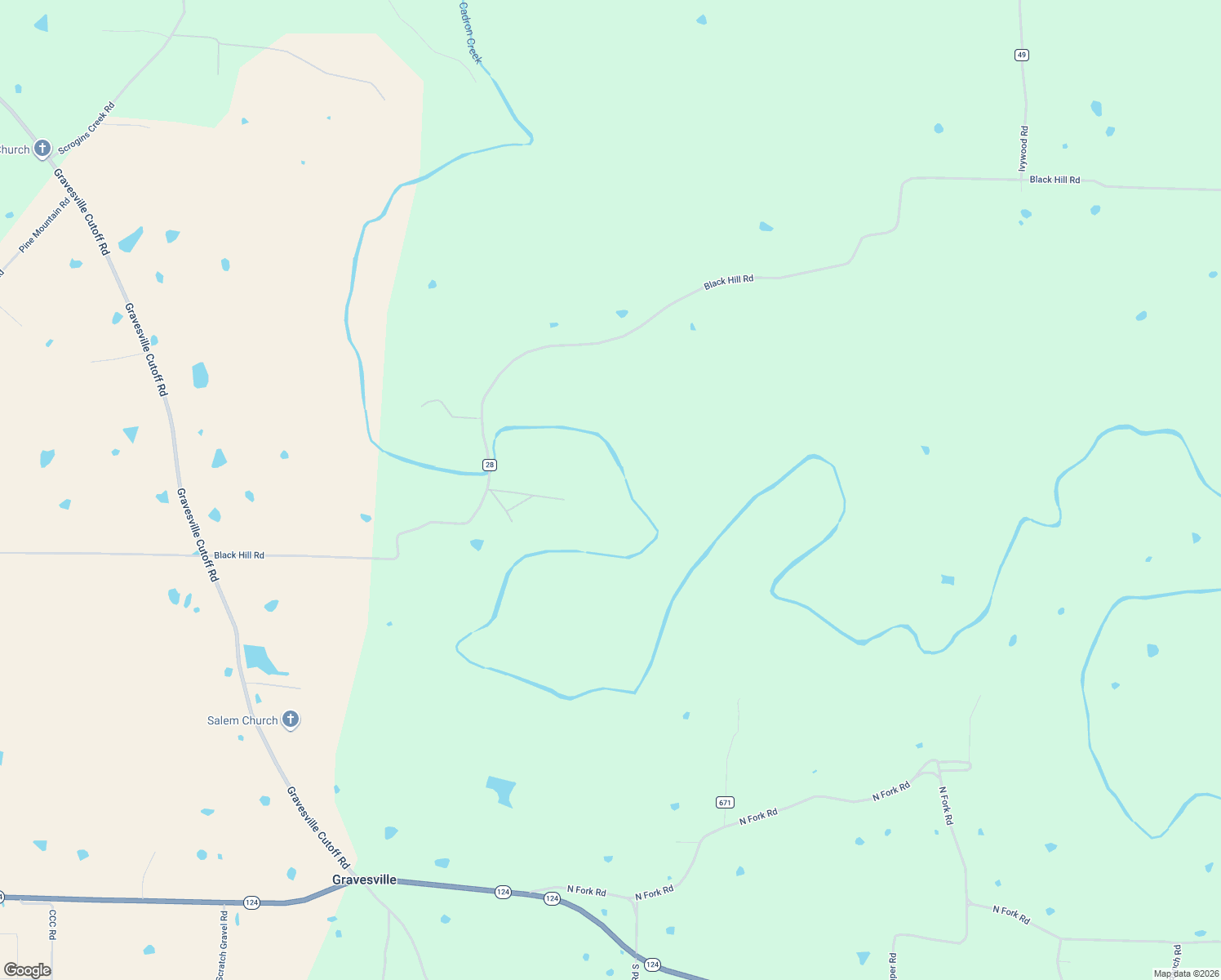 map of restaurants, bars, coffee shops, grocery stores, and more near 3122 Black Hill Road in Bee Branch