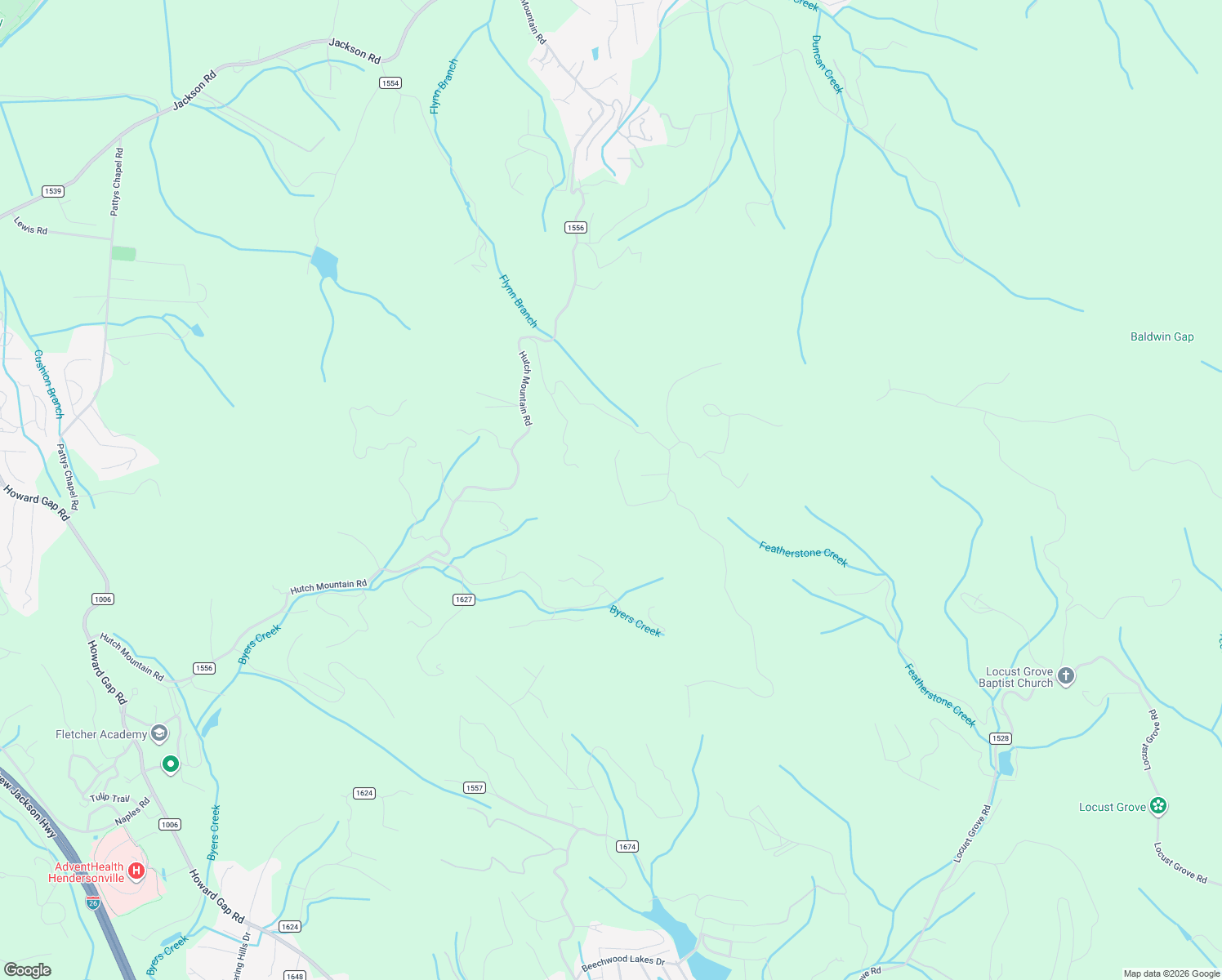 map of restaurants, bars, coffee shops, grocery stores, and more near 449 Clark Gap Drive in Fletcher