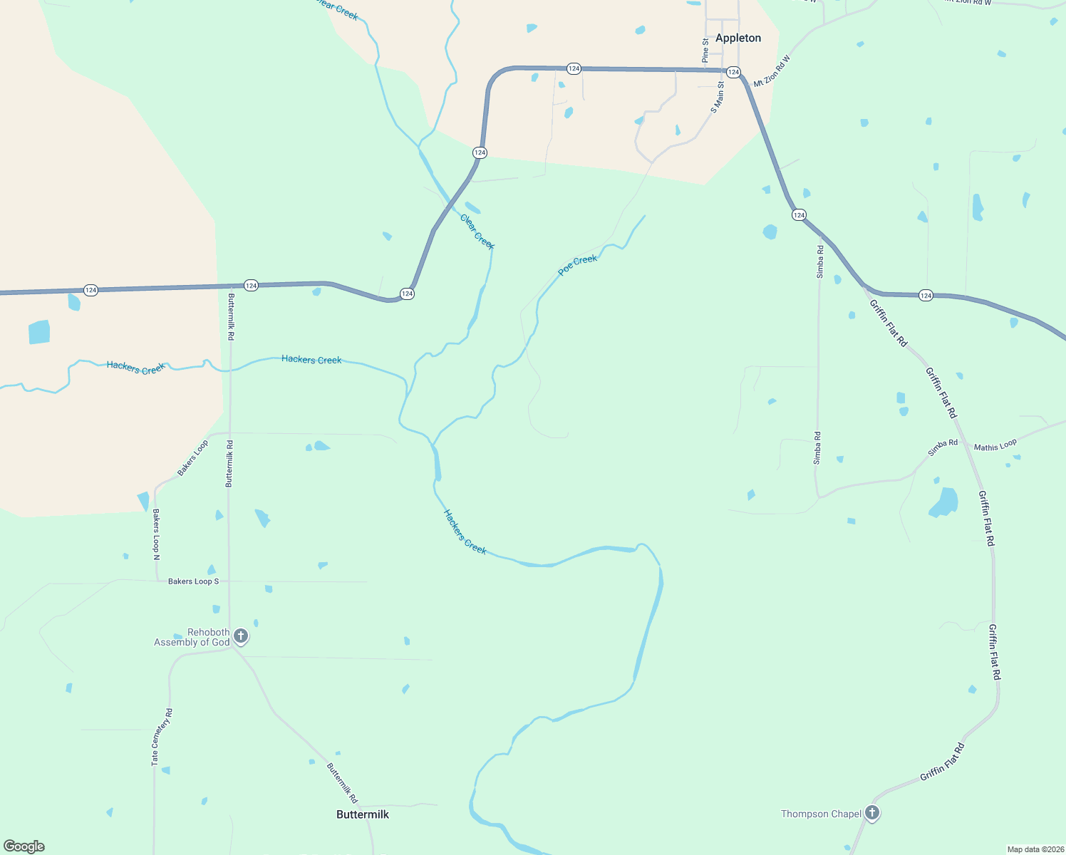 map of restaurants, bars, coffee shops, grocery stores, and more near South Main Street in Atkins